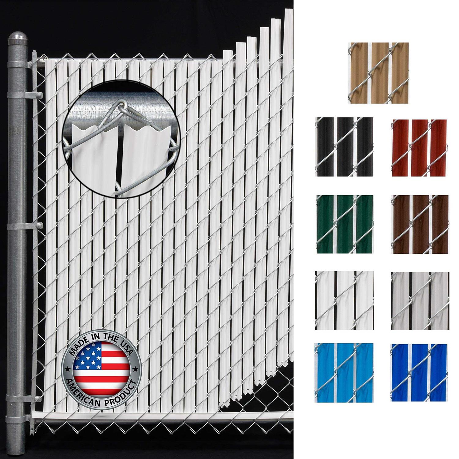 FenceSource Wave Slat Single Wall Bottom Locking Privacy Slat for 4, 5, 6, 7 and 8 chain Link Fence - Inhomebuy