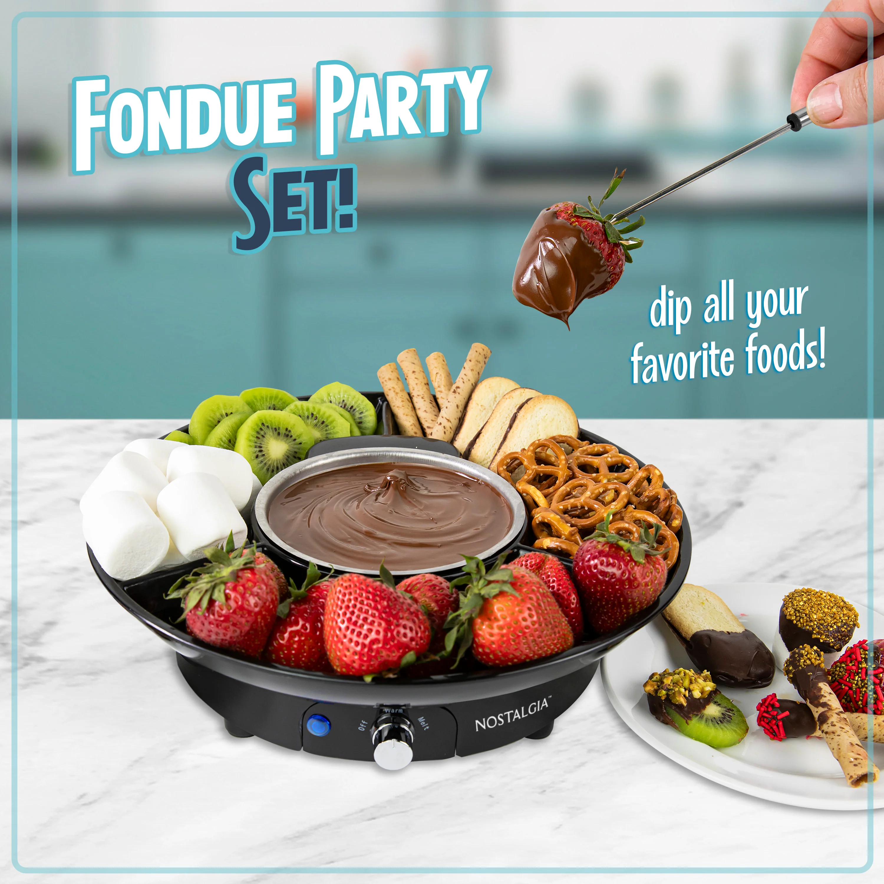 10-Ounce Electric Fondue Party Set - Inhomebuy