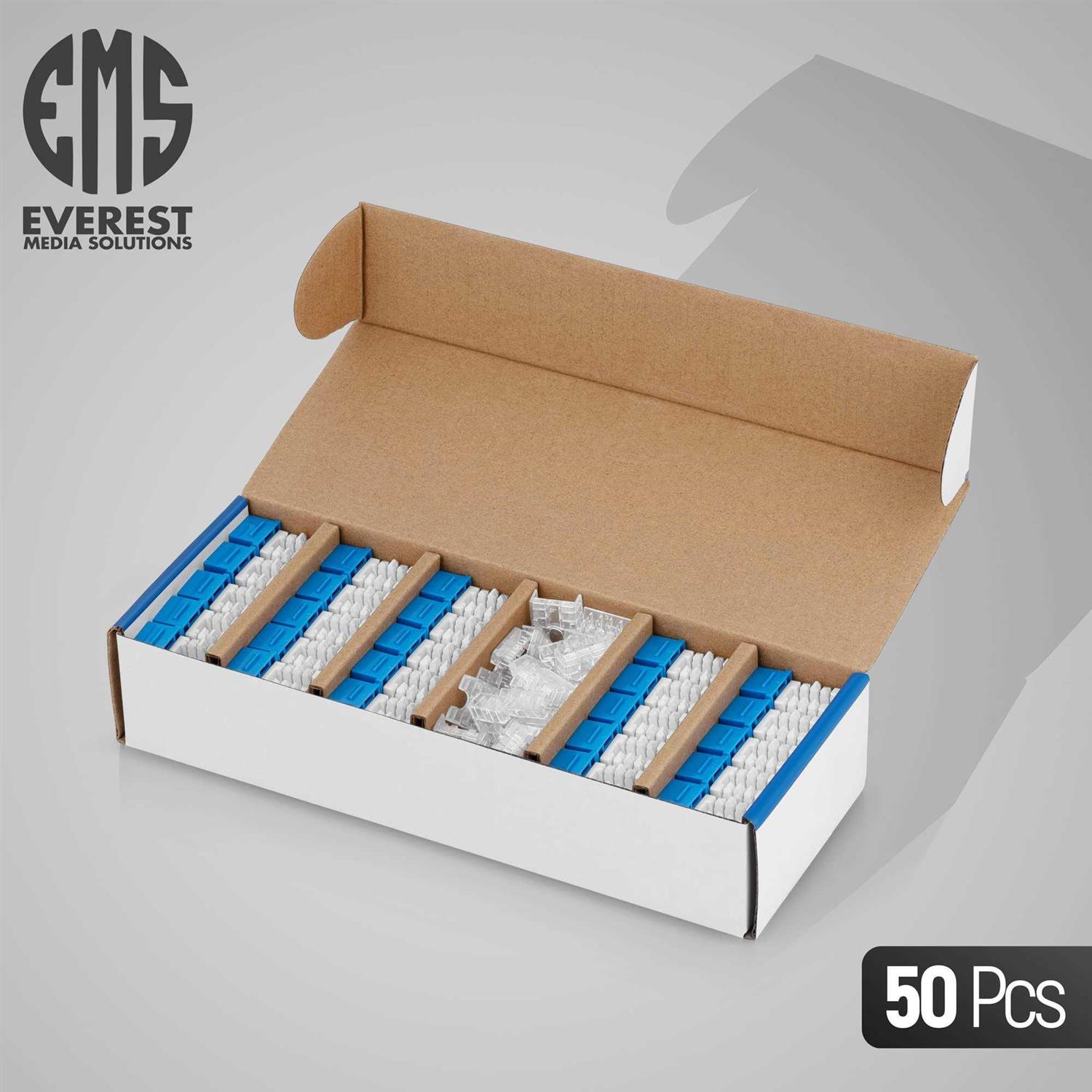 Everest Media Solutions easyJACK 90° Angled Speed Termination Tool with 10 Blue & 10 White Cat6 Keystone Jacks - Inhomebuy