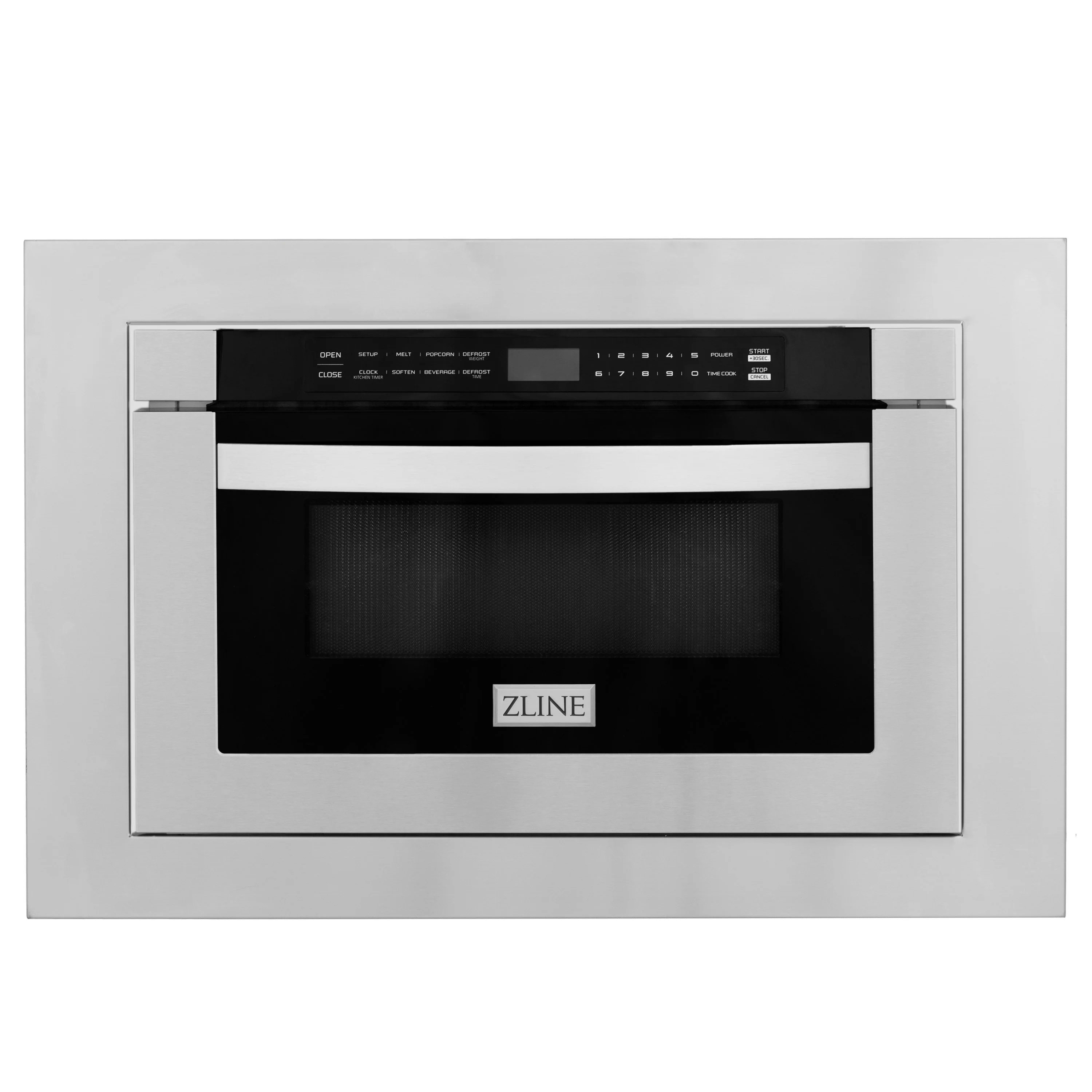 ZLINE 24 in. 1.2 Cu. Ft. Microwave Drawer In Stainless Steel with 30 in. Trim Kit, MWD-TK-30 - Inhomebuy