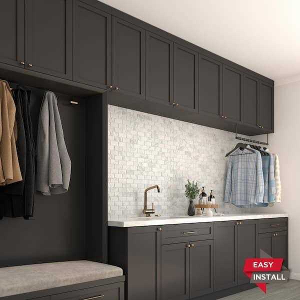 Daltile Xpress Mosaix Peel ‘N Stick White Beveled 14 in. x 12 in. Marble Brick Joint Mosaic Tile - Inhomebuy