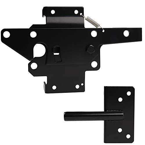 Jiahoo Gate Latch Thumb Latch Hardware Gate Latch for Wooden Fence Heavy Duty - Inhomebuy
