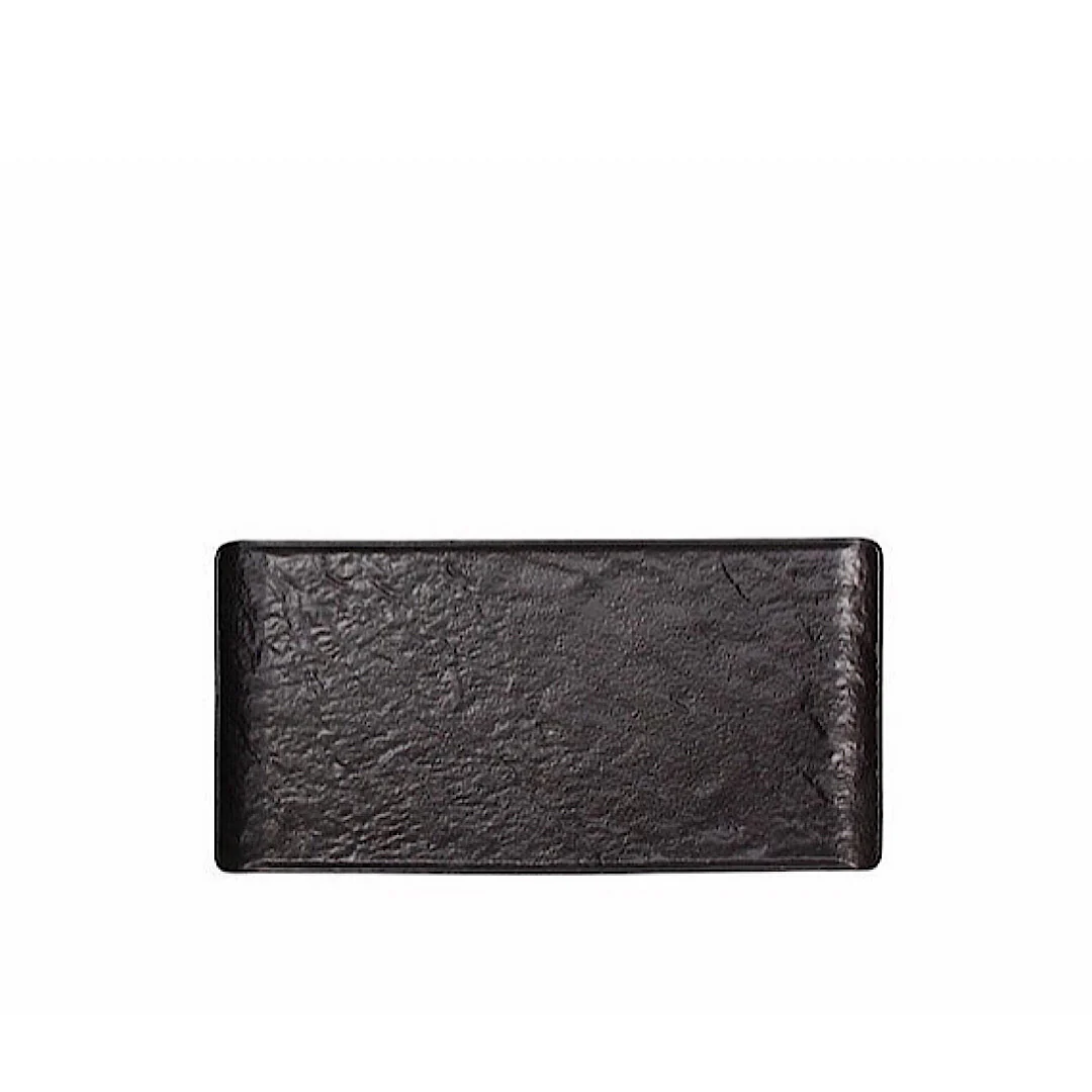 Rect.Plate 29.5x15cm/h Vulcania Black - Inhomebuy