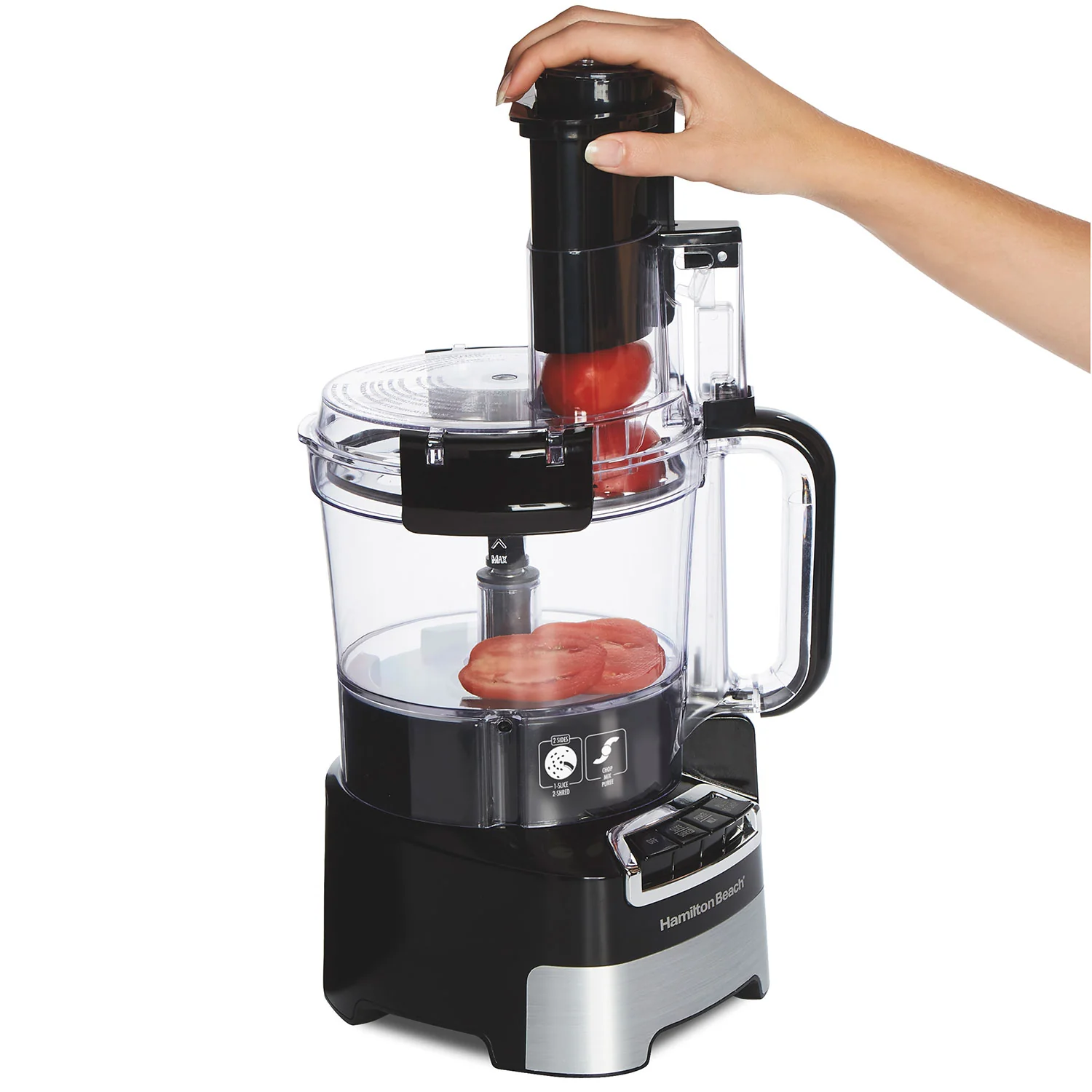 Hamilton Beach Food Processor: 10-cup, 450W, black | 70723C - Inhomebuy