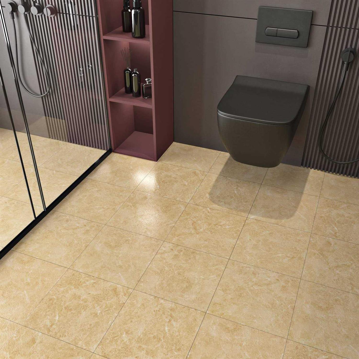 WESTICK Peel and Stick Waterproof Floor Tile Marble Floor Tiles Bathroom Flooring Tiles Peel and Stick Tiles for Floor Self Adhesive - Inhomebuy