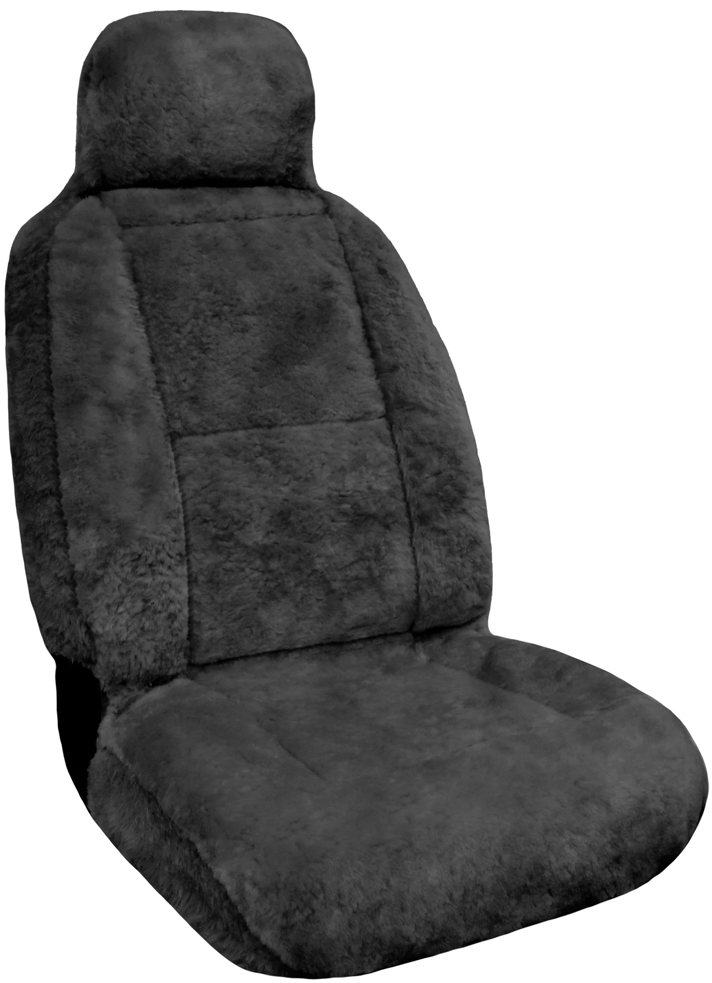Eurow Sheepskin Seat Cover New XL Design Premium Pelt - Gray - Inhomebuy