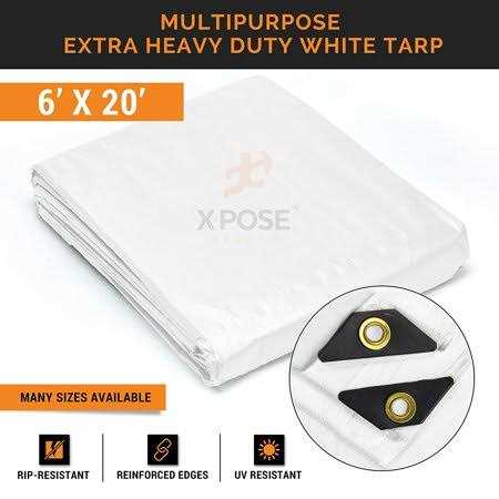Xpose Safety Heavy Duty Poly Tarp 10 Mil Thick Waterproof, UV Blocking Protective Cover - Inhomebuy