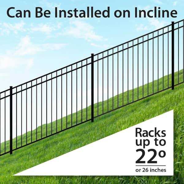 FORGERIGHT Vinings 4 ft. W x H Black Aluminum Pre-Assembled Fence Gate - Inhomebuy