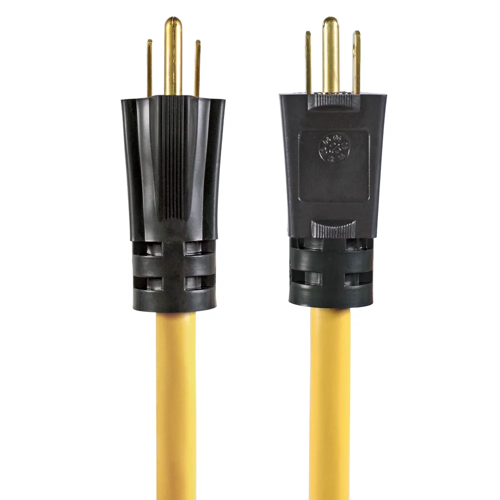 Hyper Tough 25FT 12/3 Extension Cord Yellow For Outdoor Use - Inhomebuy