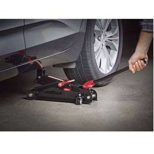 Hyper Tough 2 Ton Trolley Jack Black/Red - T82011W - Inhomebuy