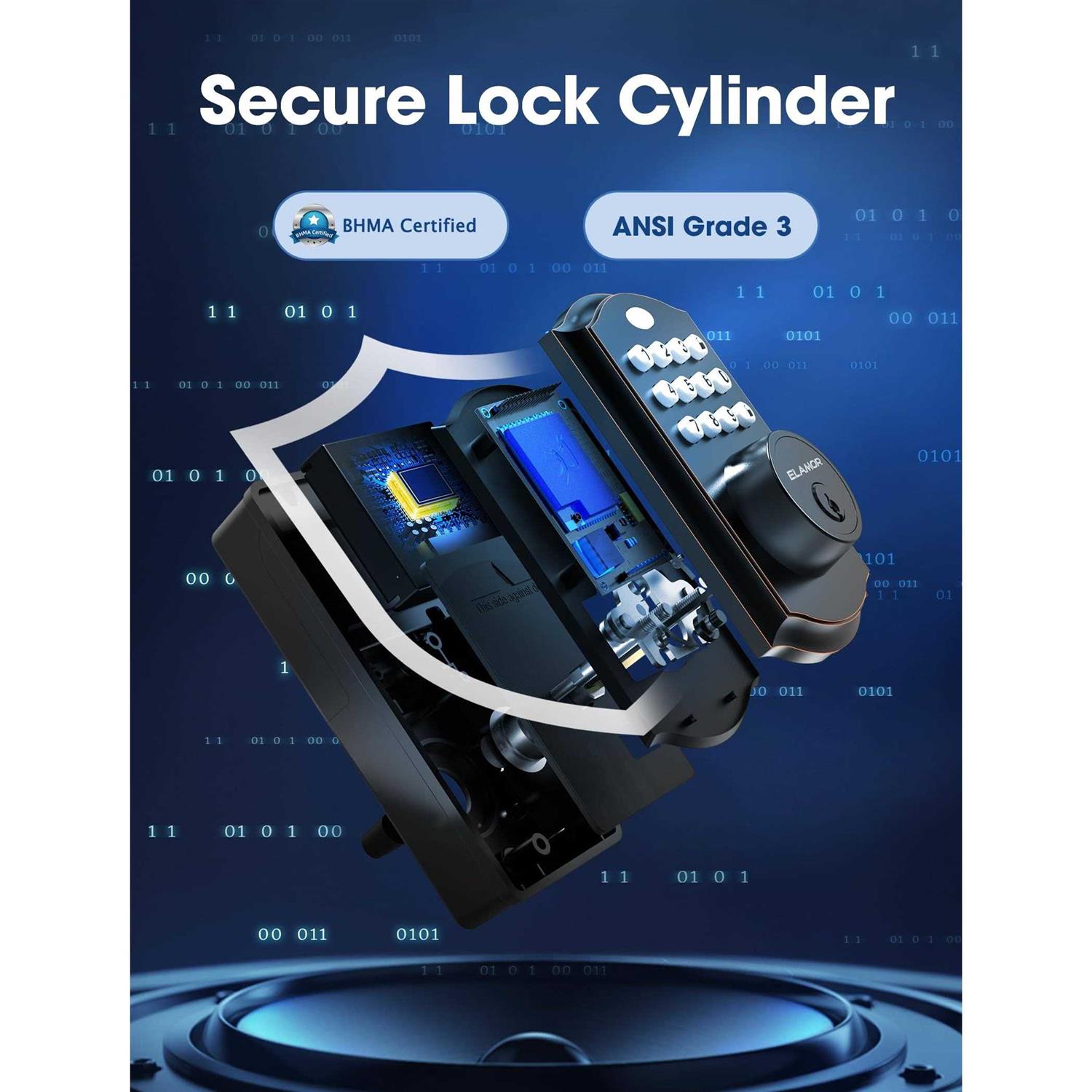 Keyless Entry Door Lock Electronic Deadbolt Lock Auto Lock - Inhomebuy