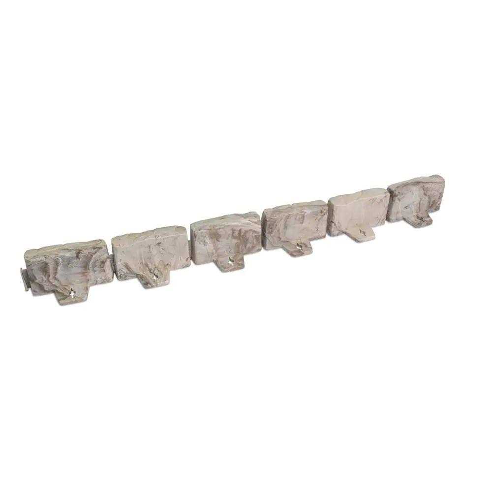 ProFlex Decorative Faux Stone 90 ft. x 2.7 Gray Plastic No-Dig Landscape Edging Kit - Inhomebuy