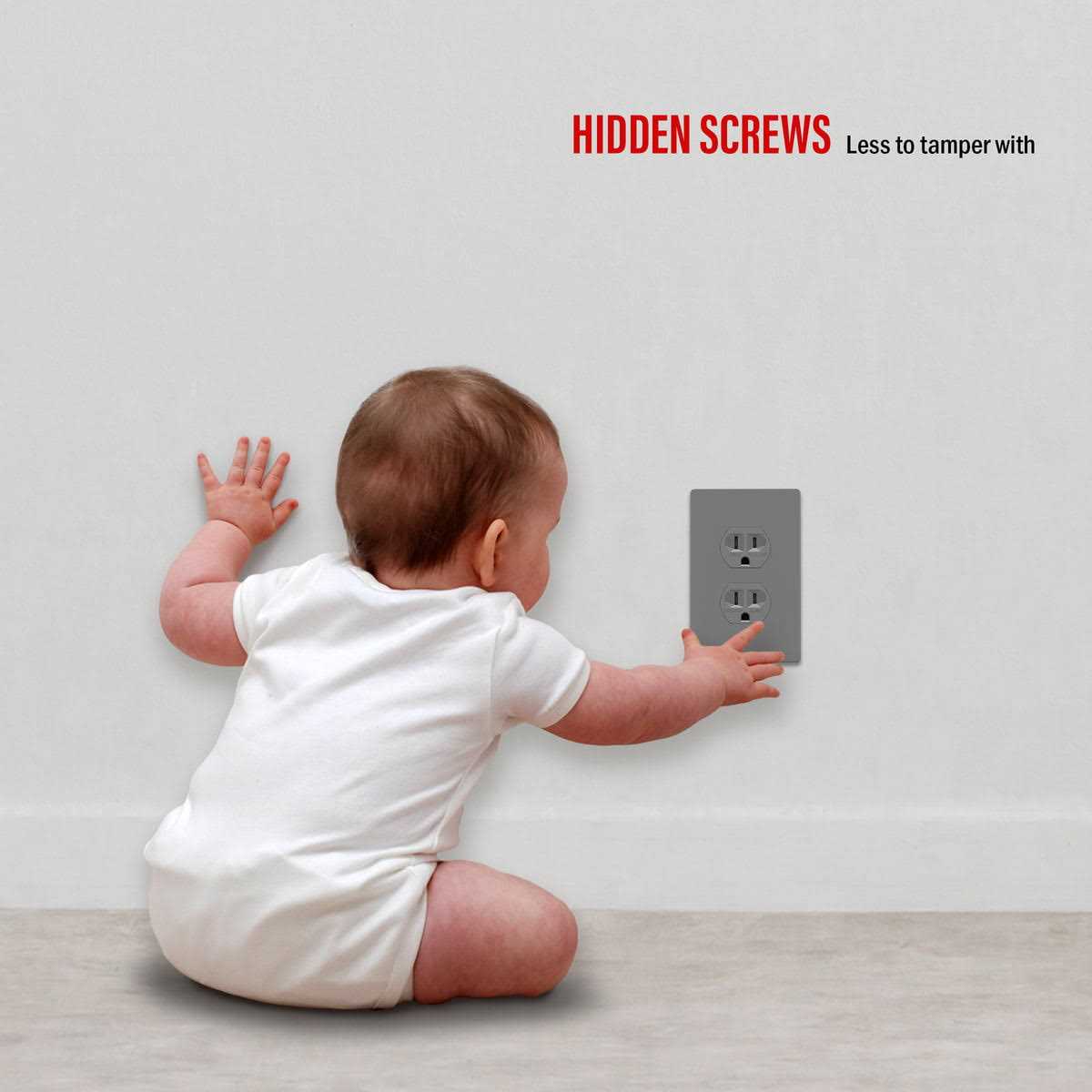 Enerlites Duplex Outlet Receptacle Cover Screwless Wall Plate - Inhomebuy