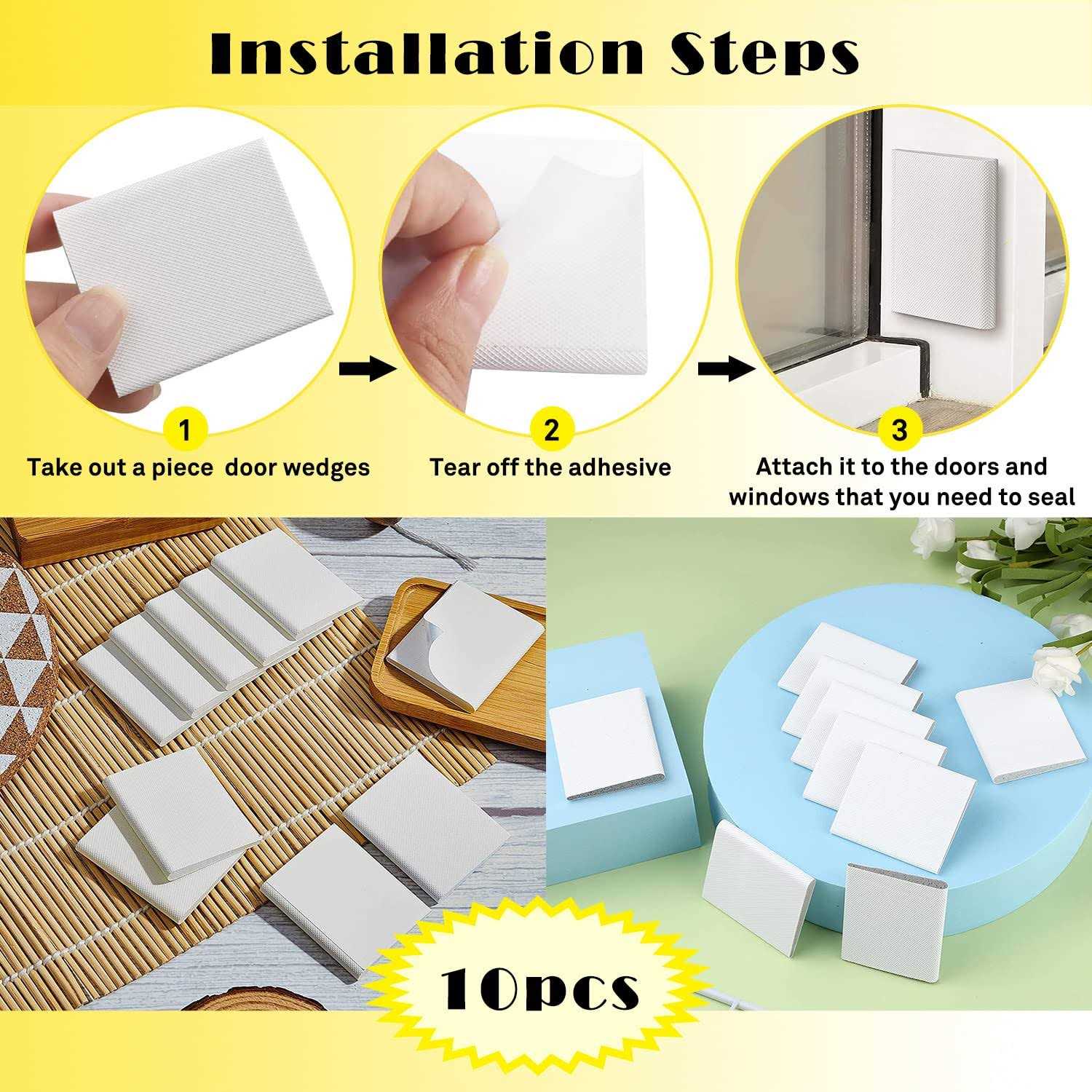 Door Corner Seals Exterior Door jamb Frame Seal Wedge Draft Stopper with Adhesive 10 Pack for Weather Stripping and Draft Protection Foam Corner - Inhomebuy