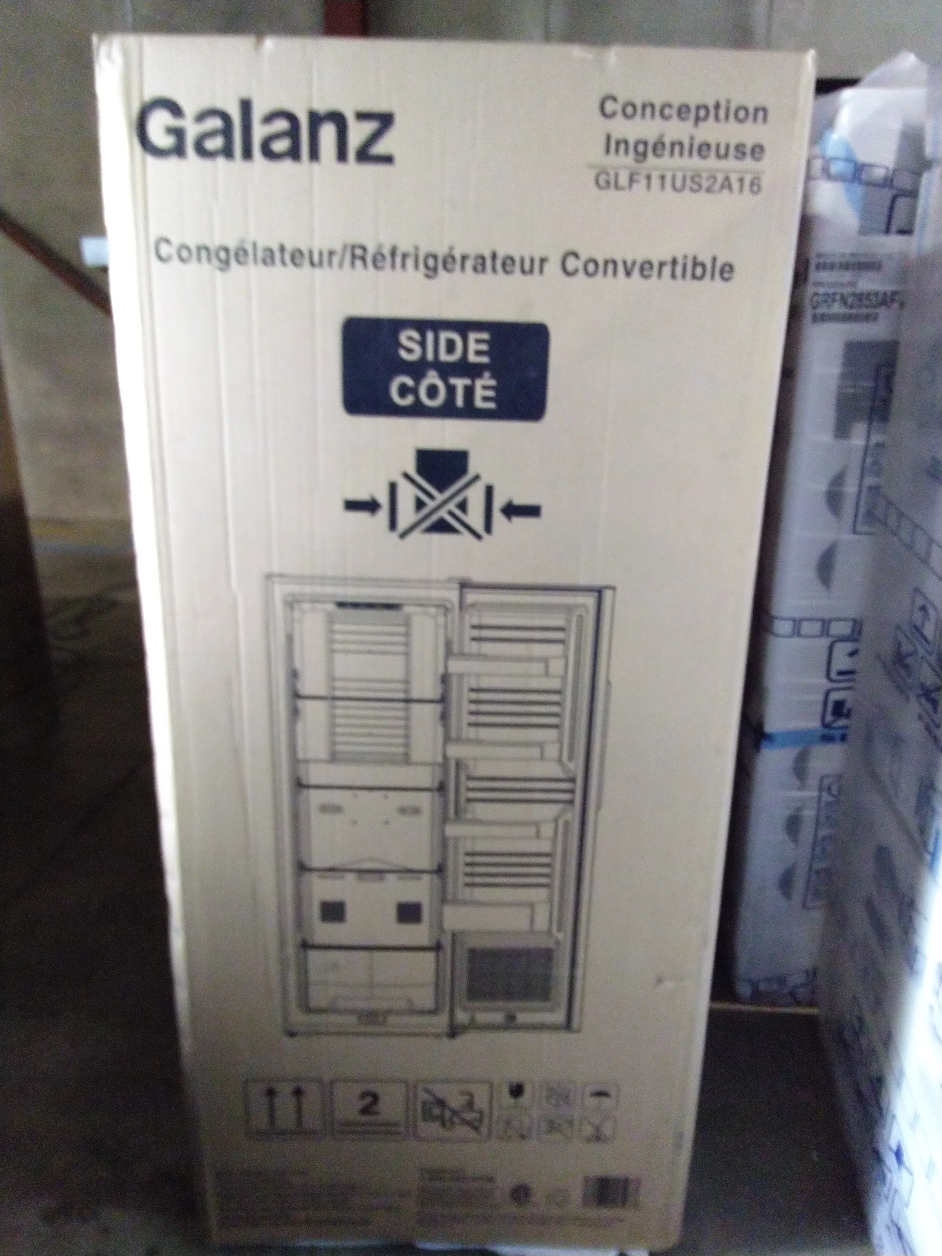 GALANZ 11 CU.FT. STAINLESS STEEL CONVERTIBLE UPRIGHT FREEZER/REFRIGERATOR - GLF11US2A16 - Inhomebuy