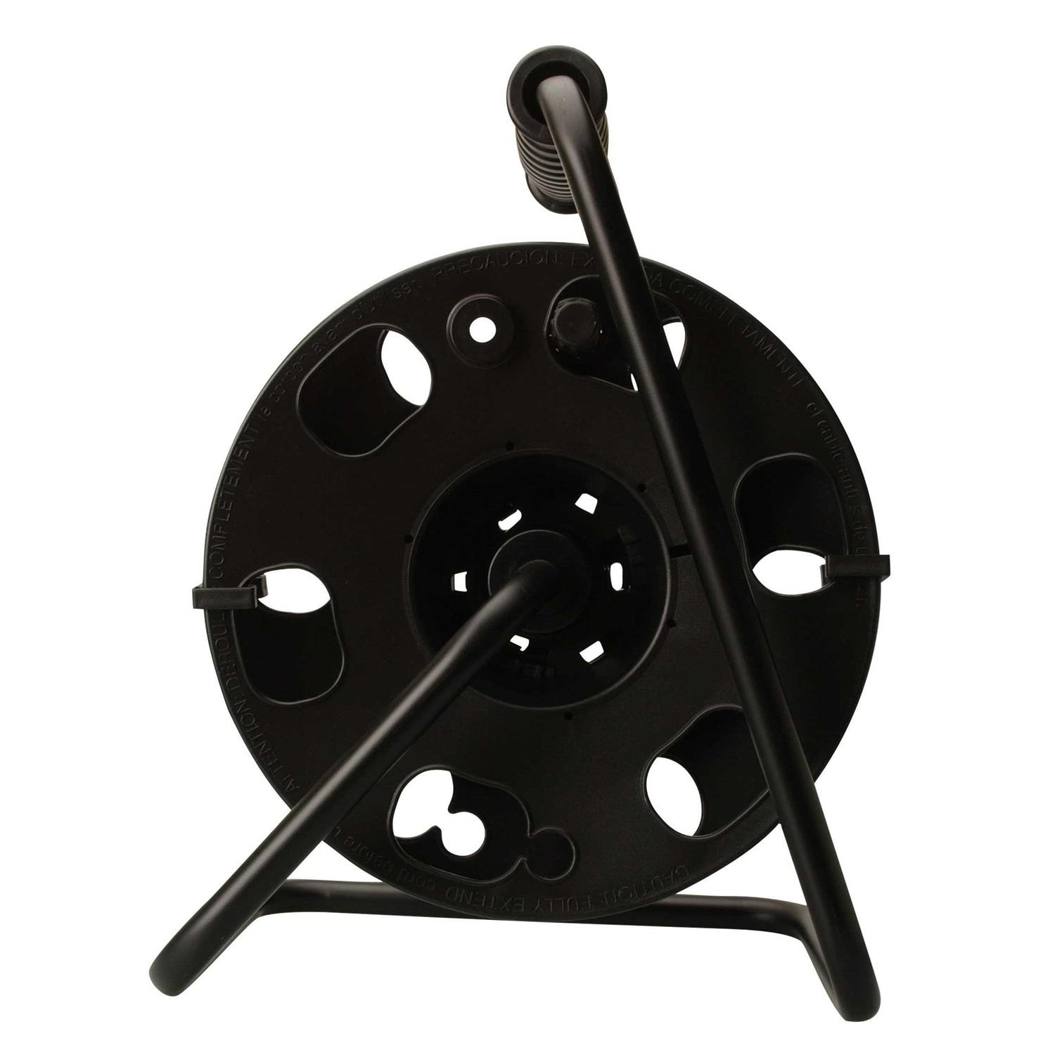 Woods 22849 Metal Extension Cord Reel Stand In Black - Inhomebuy