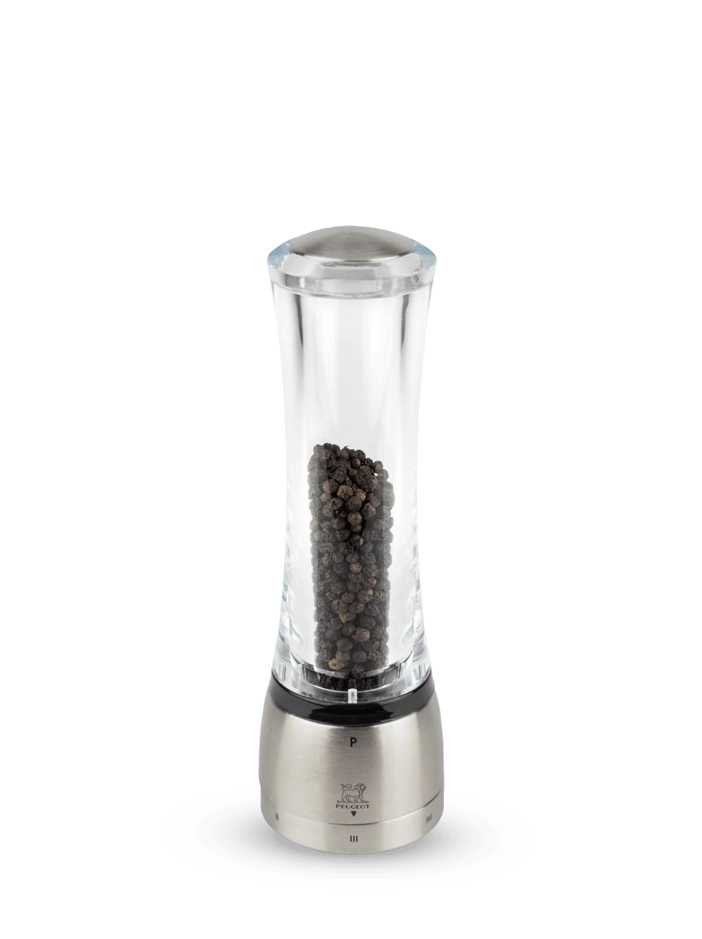Peugeot Daman Pepper Mill in Acrylic/Stainless 21 cm - 8in - Inhomebuy