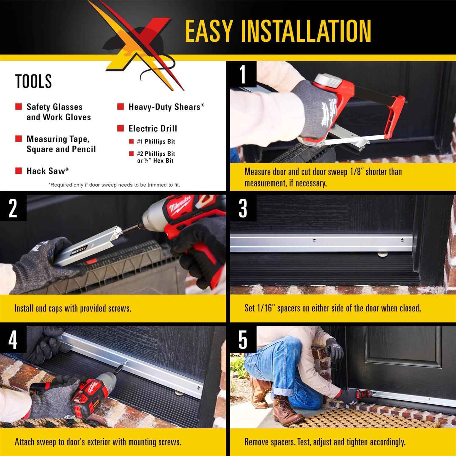 Xcluder Versa-Line Door Sweep Cover - Inhomebuy