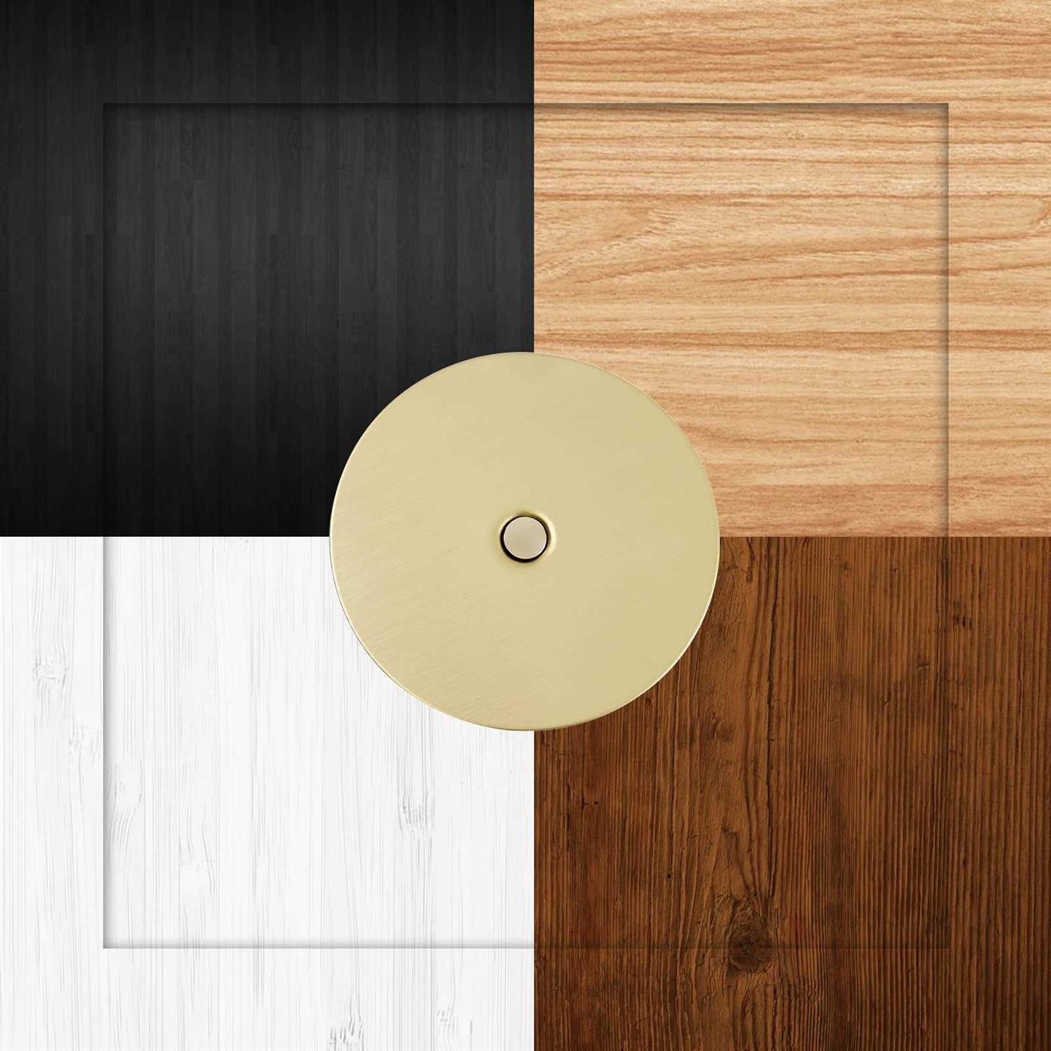 NAUBEA 1 Pack Door Knob Hole Cover Plate 2 5/8 diameter round deadbolt Cover Plate - Inhomebuy