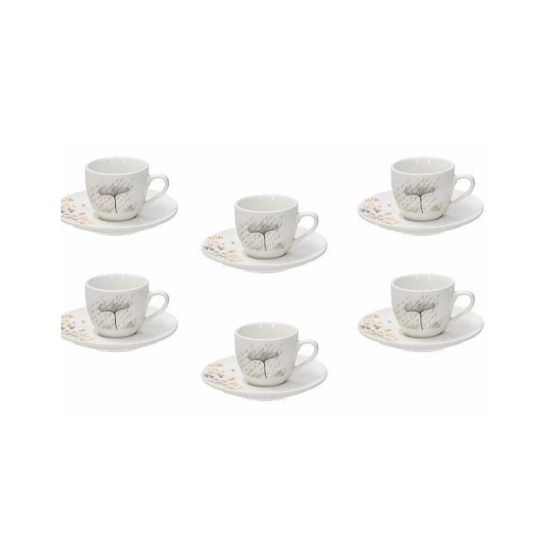 Madison Poesia Coffee Cup & Saucer Set Of 6 - Inhomebuy
