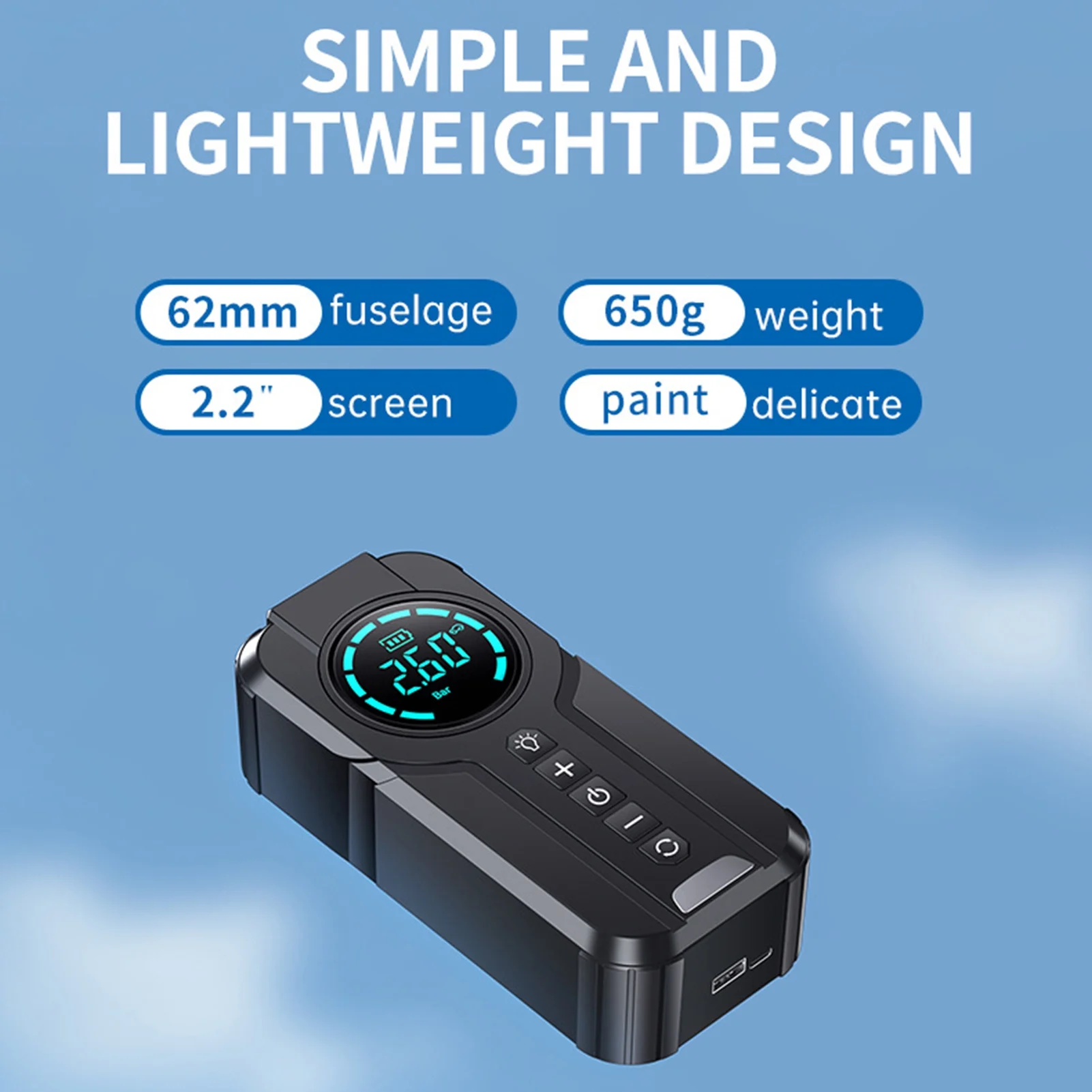 Anself Tire Inflator Portable Air Compressor,1000A Portable Battery Booster with 150 PSI Tire Inflation 6000mAh Jump Starter for  Cars, Bikes & Motorcycle Tires, Balls - Inhomebuy