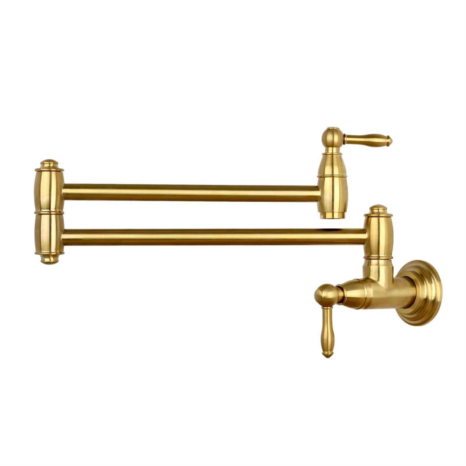 Nauxus Pot Filler Kitchen Faucet Wall-Mounted NX98288-AB - Inhomebuy