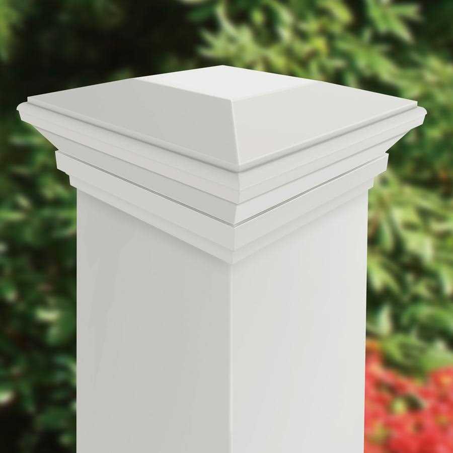 Freedom 5-in W x 5-in L White Vinyl Fence Post Cap 73013955 - Inhomebuy