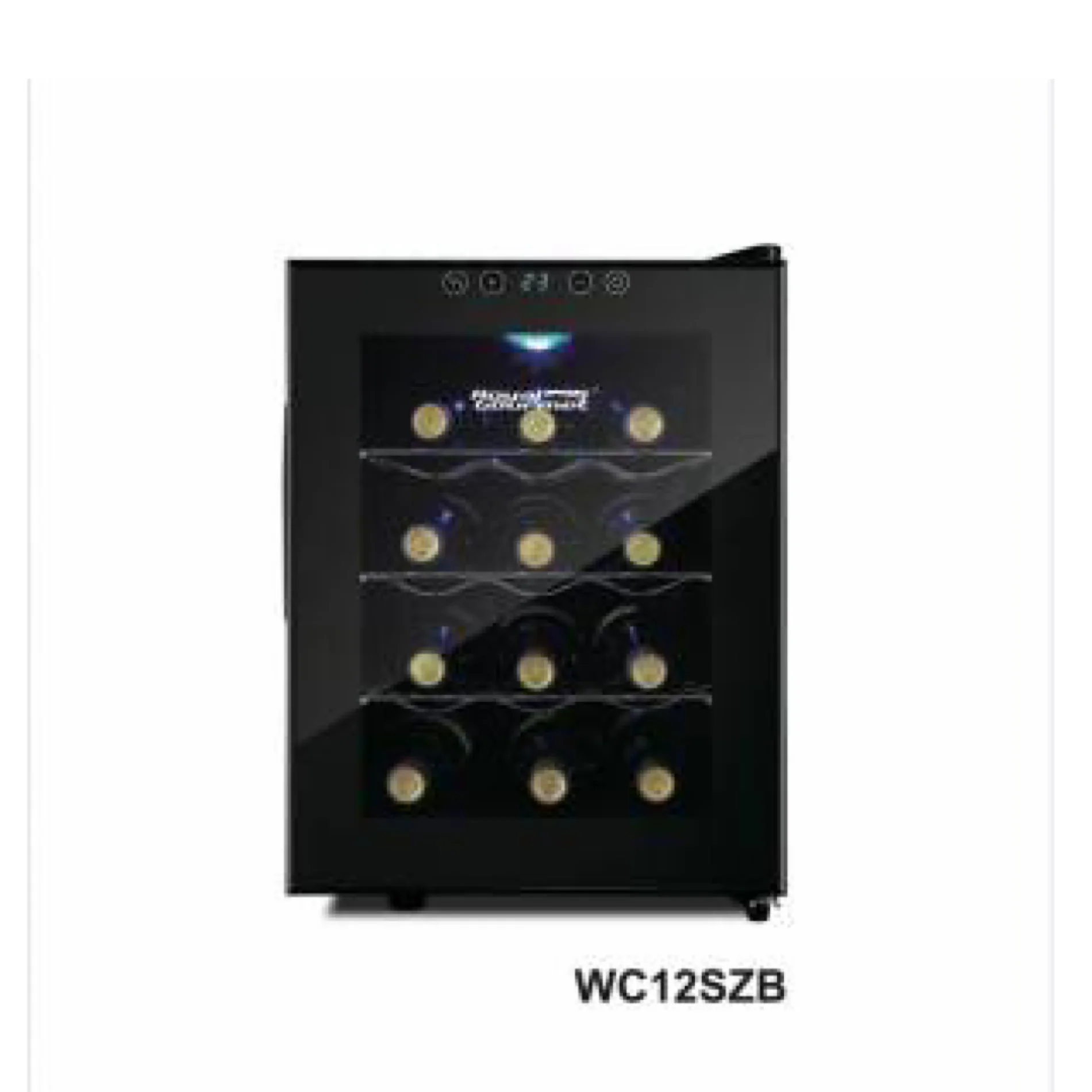 Thermoelectric Wine Cooler , 12 Bottles , Single Zone , Metal - Inhomebuy