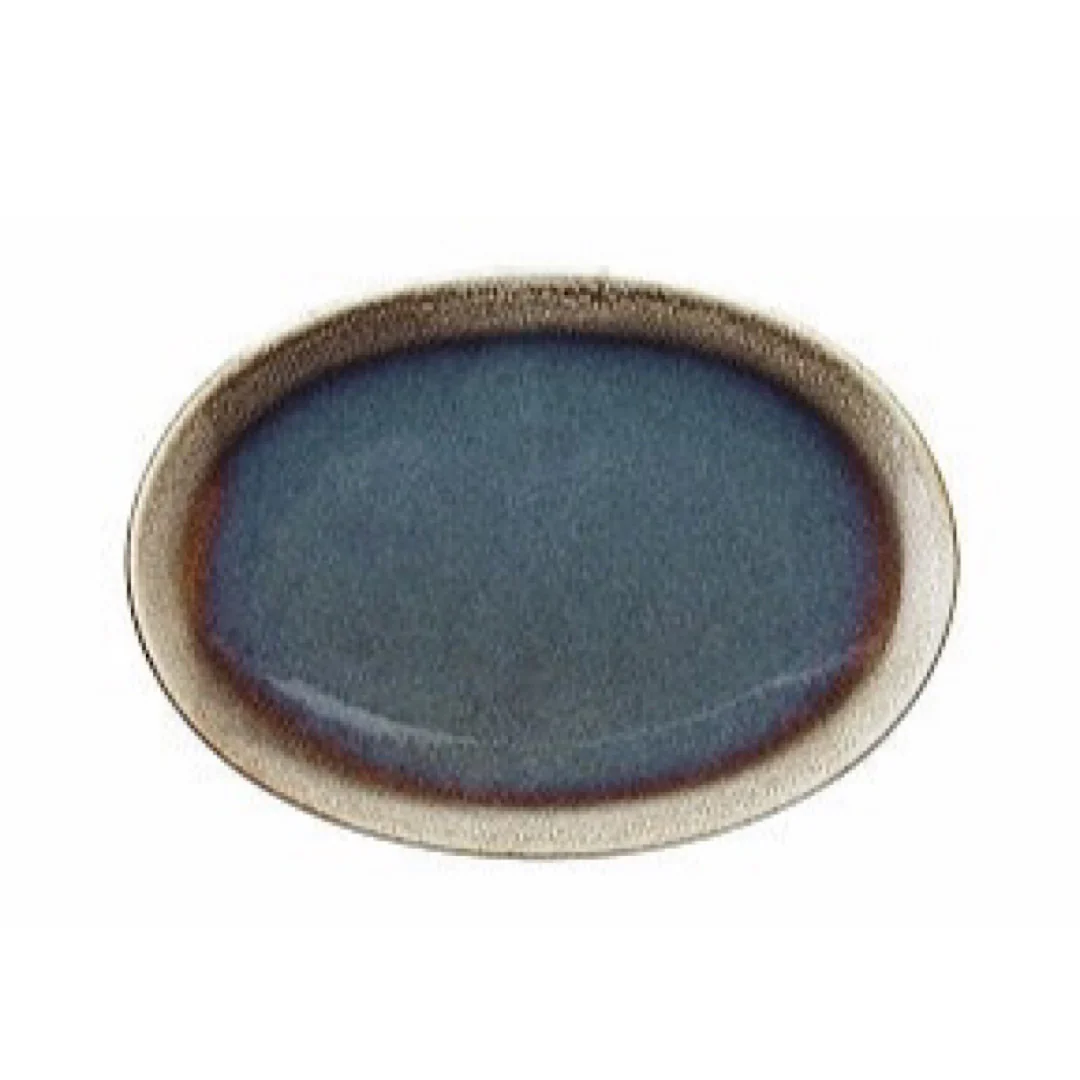 Oval Plate 36cm Bloom Blue - Inhomebuy