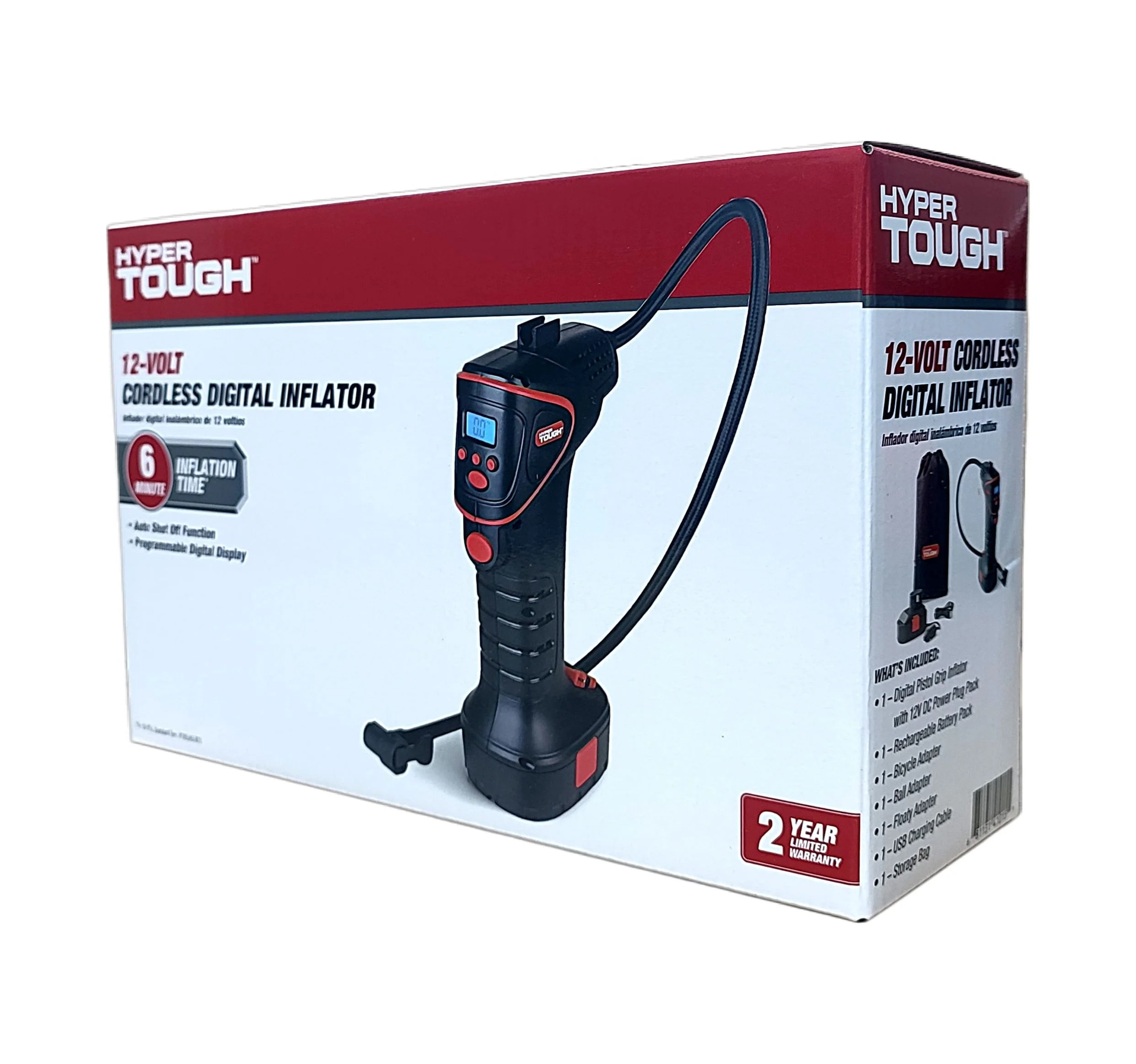 Hyper Tough DC 12V Hand Held Digital Tire Inflator - Inhomebuy