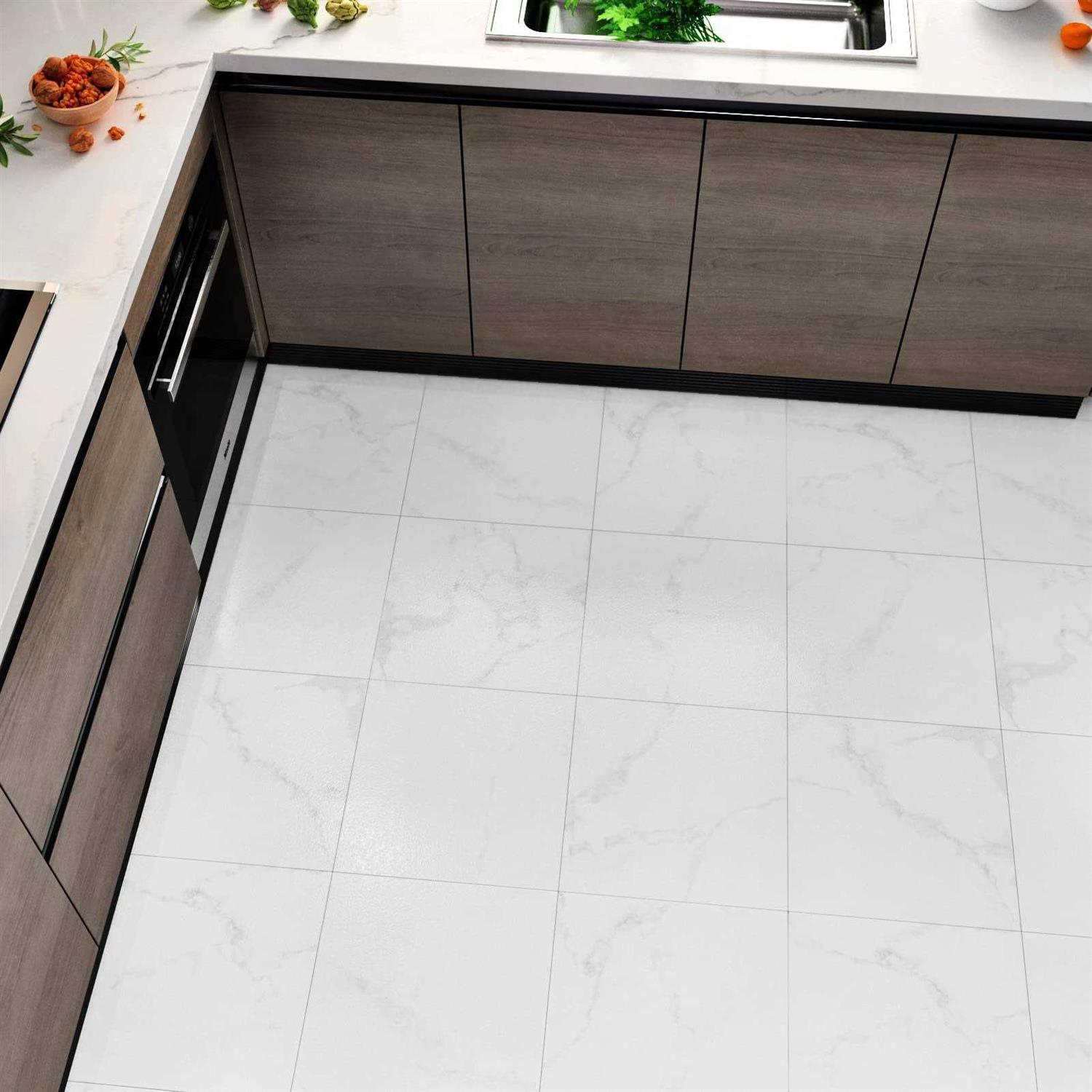 Westick Black Peel and Stick Floor Tile Waterproof Bathroom Vinyl Peel and Stick Tiles Floor Stick on Floor Tile Peel and Stick Flooring - Inhomebuy