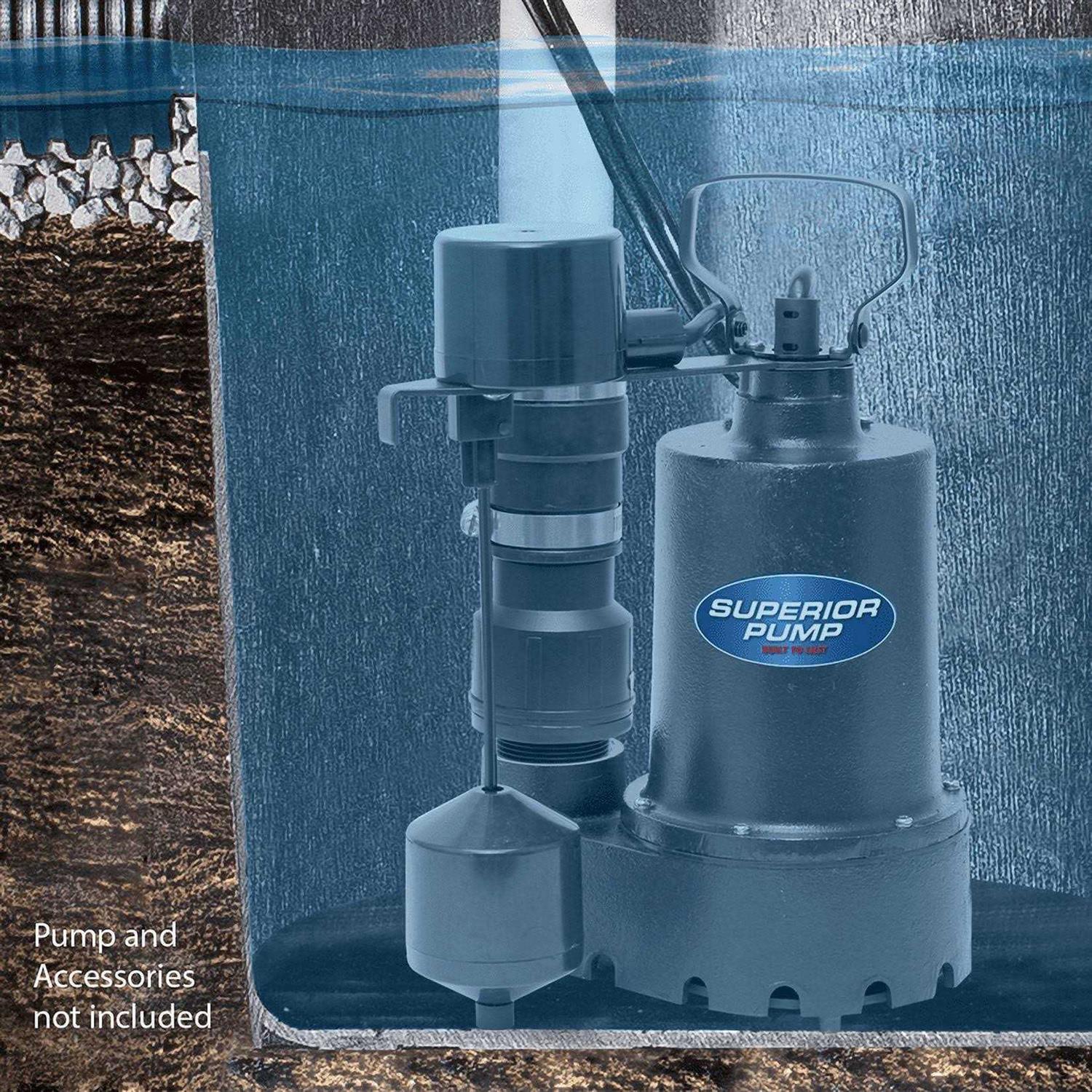 Superior Pump Utility Pump 1/6 HP Thermoplastic Oil Free 91016 - Inhomebuy