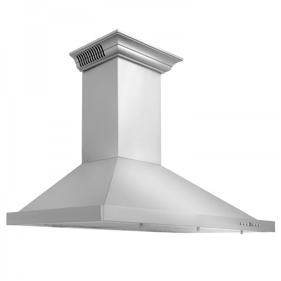 ZLINE 36 in. Stainless Steel Wall Range Hood with Built-in CrownSound® Bluetooth Speakers, KBCRN-BT-36 - Inhomebuy