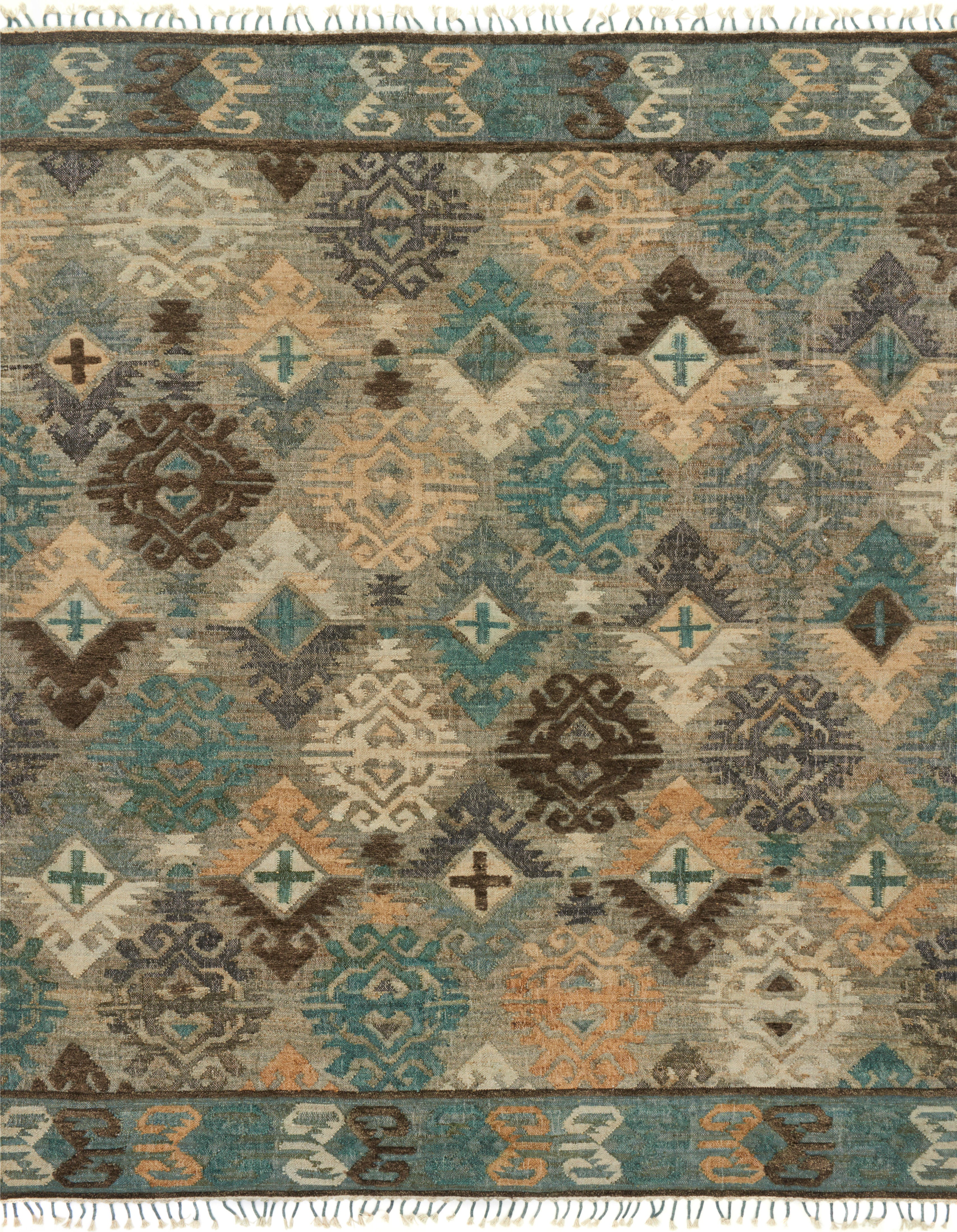 Loloi Rugs Owen Collection Rug in Fog, Graphite - 5' x 7'6