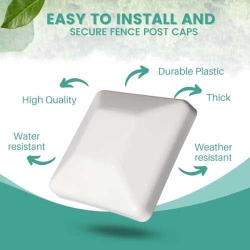 Tongass 4×4 Fence Post caps Made from Black Durable Plastic - Inhomebuy