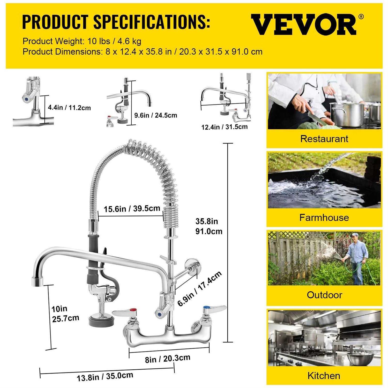 VEVOR Collapsible Rain Barrel Large Capacity PVC Rainwater Collection System Spigots and Overflow Kit Portable Water Tank - Inhomebuy