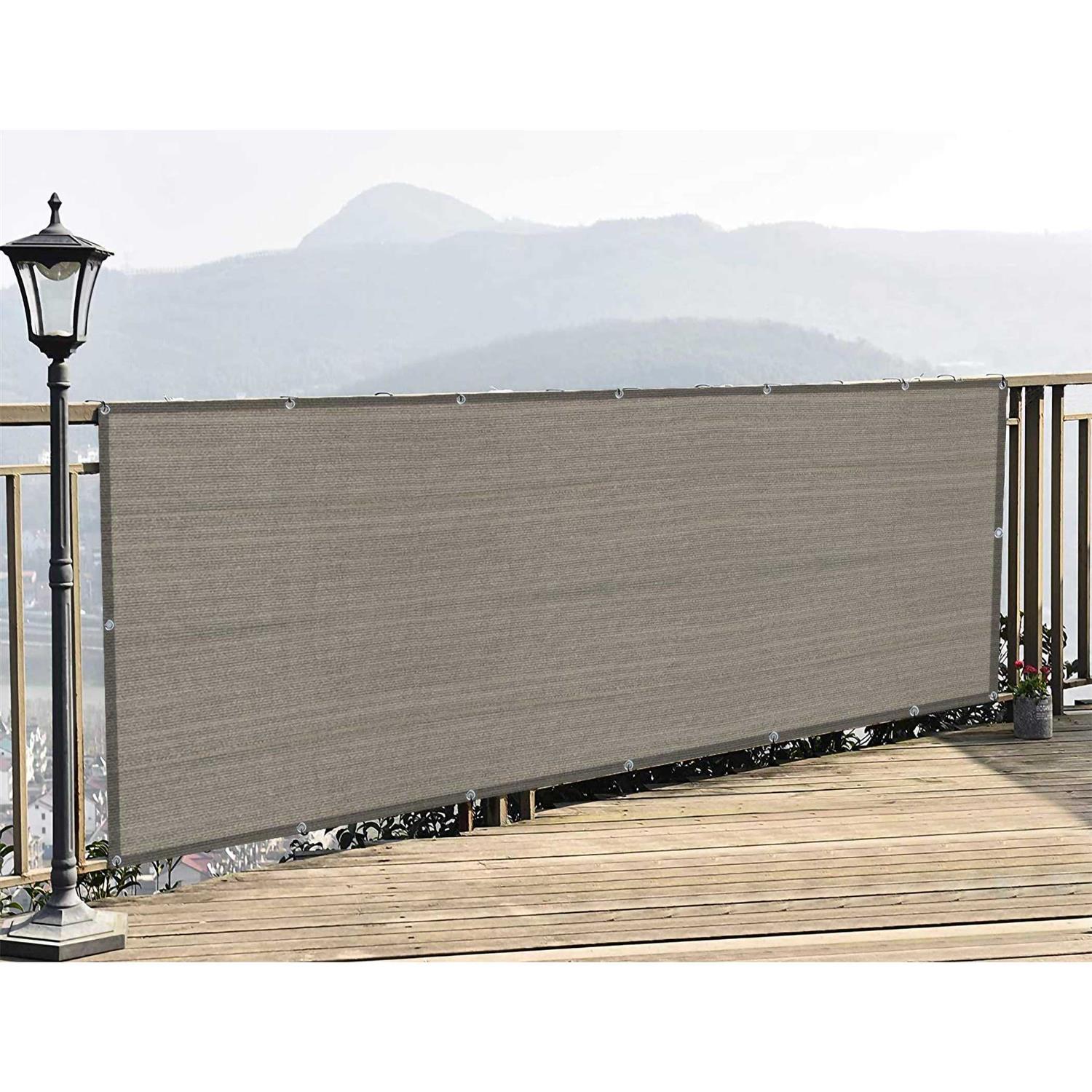 Love Story 3′ x 10′ Balcony Privacy Screen Fence Cover Mesh for Deck Patio Porch Railing - Inhomebuy