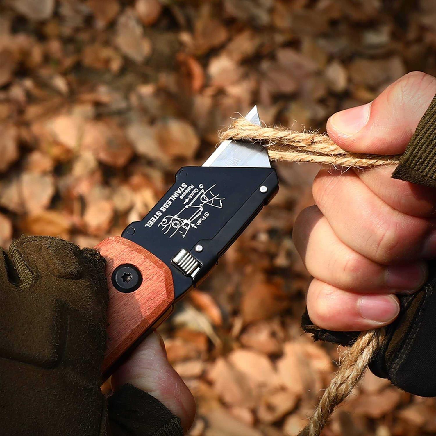 WORKPRO Folding Utility Knife Quick Change Box Cutter Razor Knife for Cartons - Inhomebuy