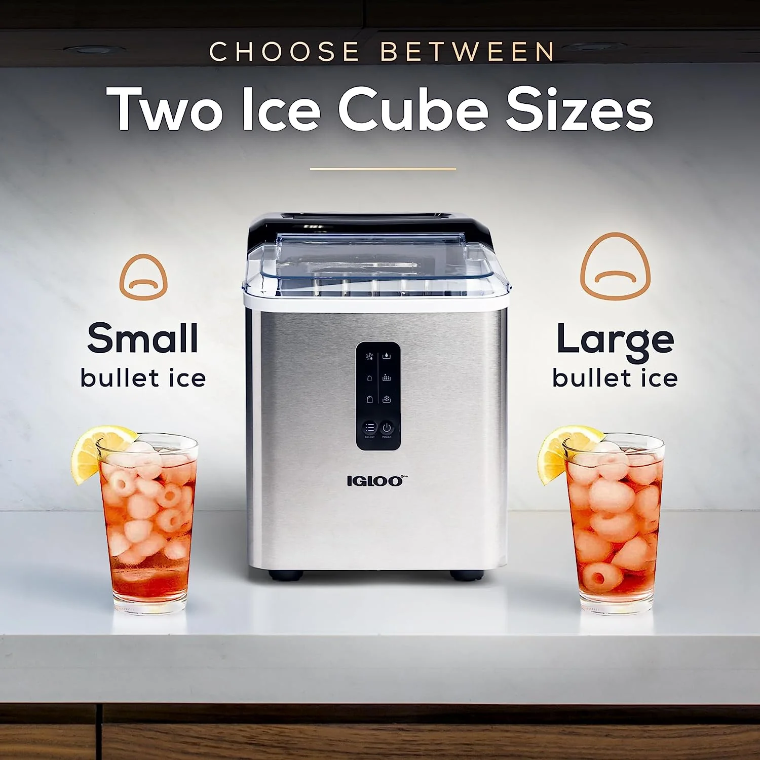 Igloo Automatic Self-Cleaning 26-Pound Ice Maker, Stainless - Inhomebuy
