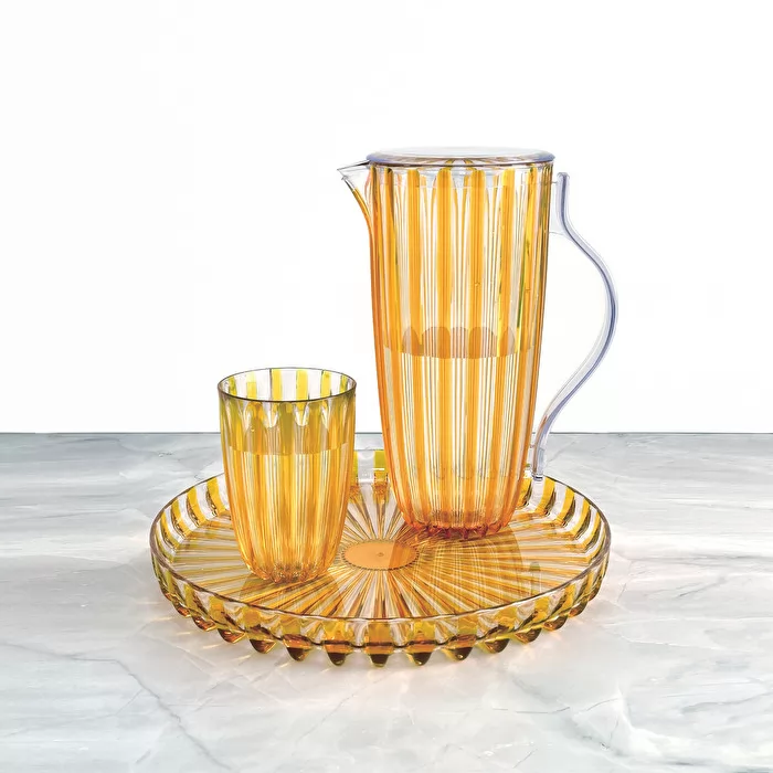 DolceVita Set of 4 Glasses Amber - Inhomebuy