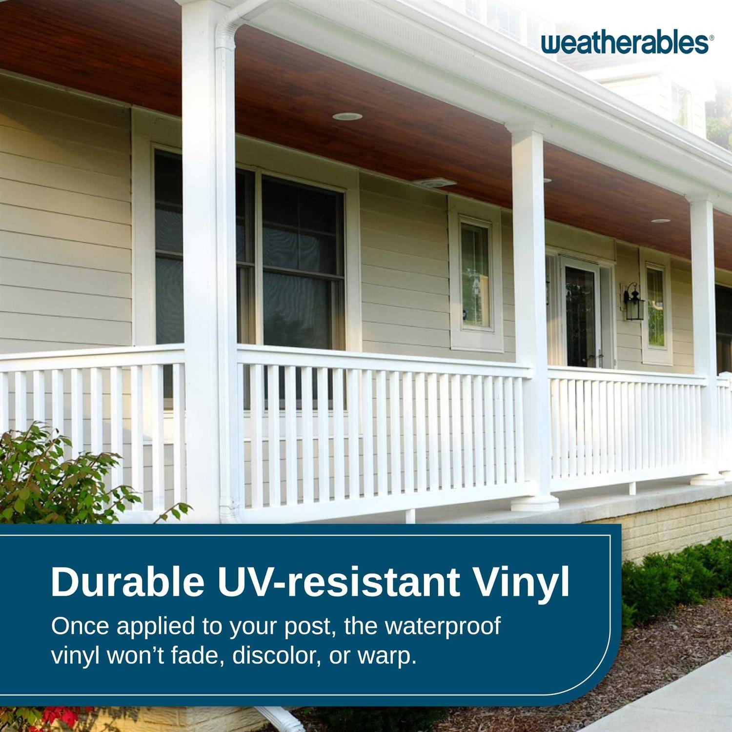 Weatherables Augusta 6 ft. H x 8 ft. W White Vinyl Privacy Fence Panel Kit - Inhomebuy