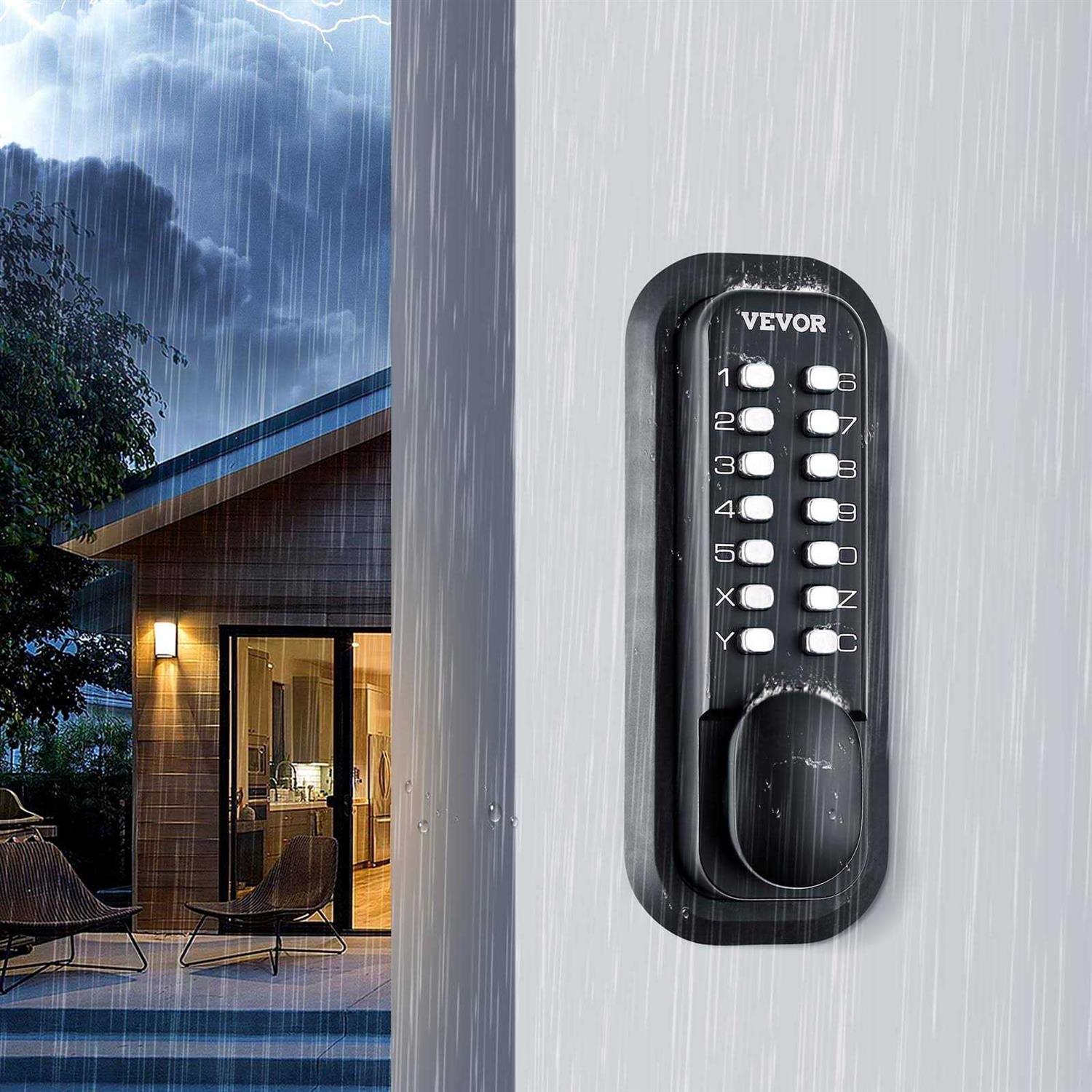 VEVOR Mechanical Keyless Entry Door Lock 14 Digit Keypad Water-proof Zinc Alloy - Inhomebuy
