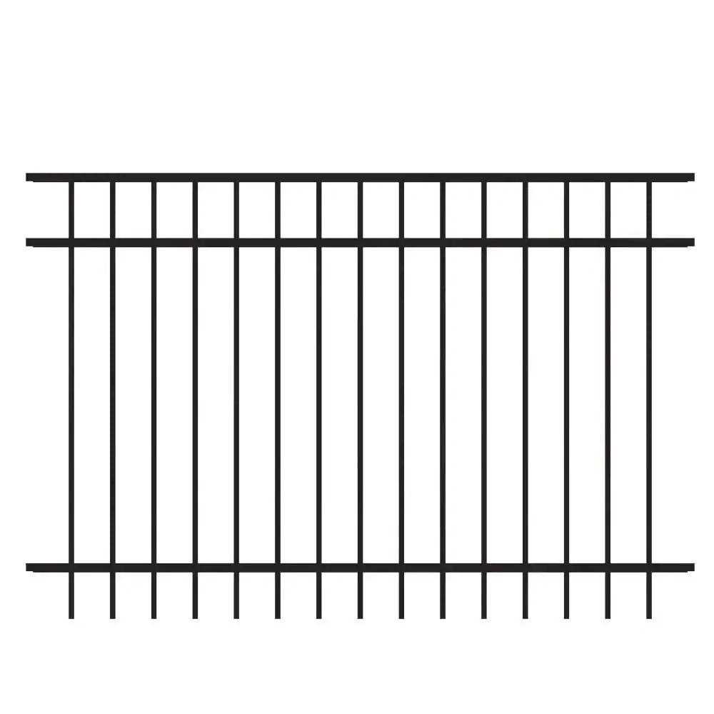 FORGERIGHT Vinings H x 6 ft. W Black Aluminum Pre-Assembled Fence Panel - Inhomebuy
