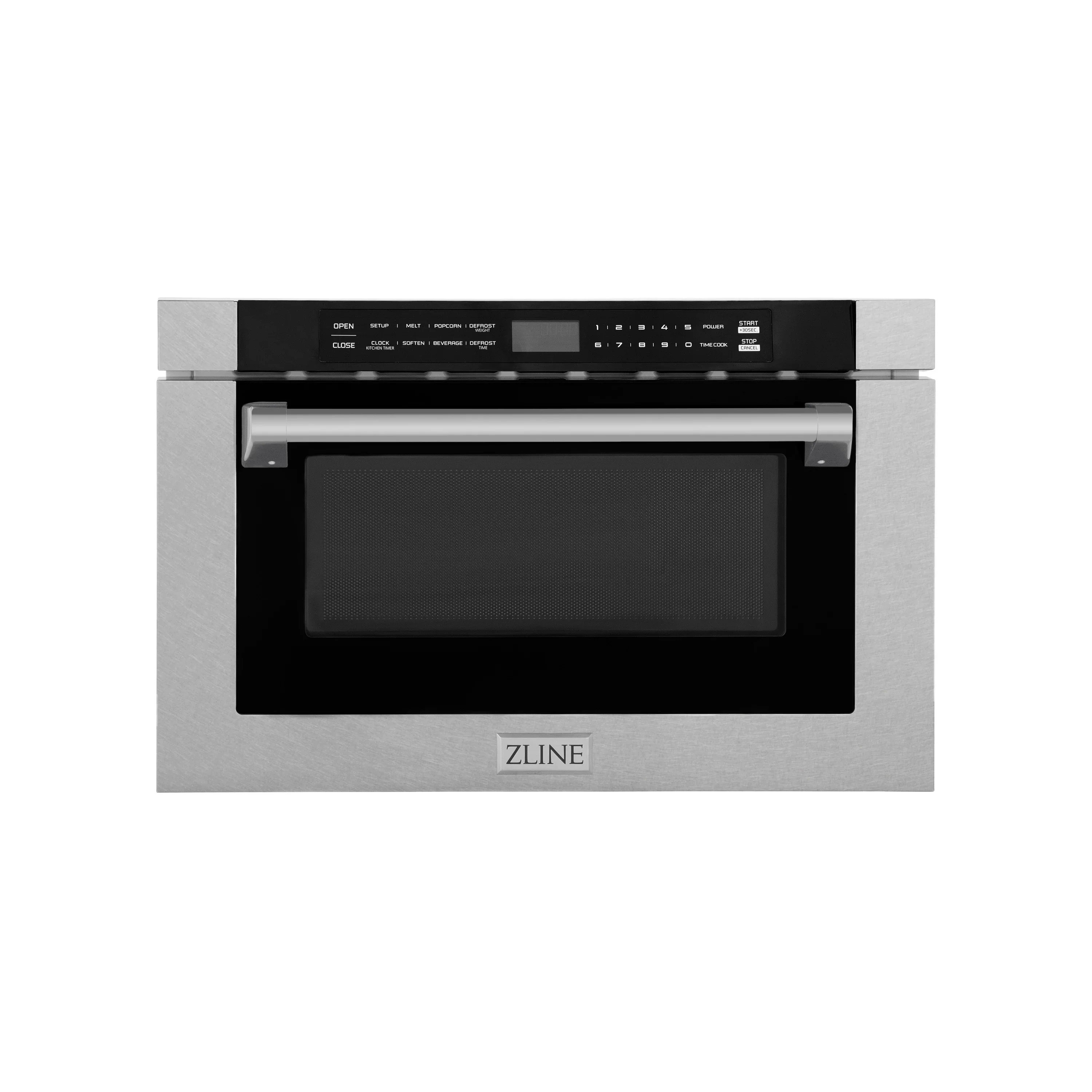 ZLINE 24 In. 1.2 cu. ft. Built-in Microwave Drawer with a Traditional Handle in Fingerprint Resistant Stainless Steel, MWD-1-SS-H - Inhomebuy