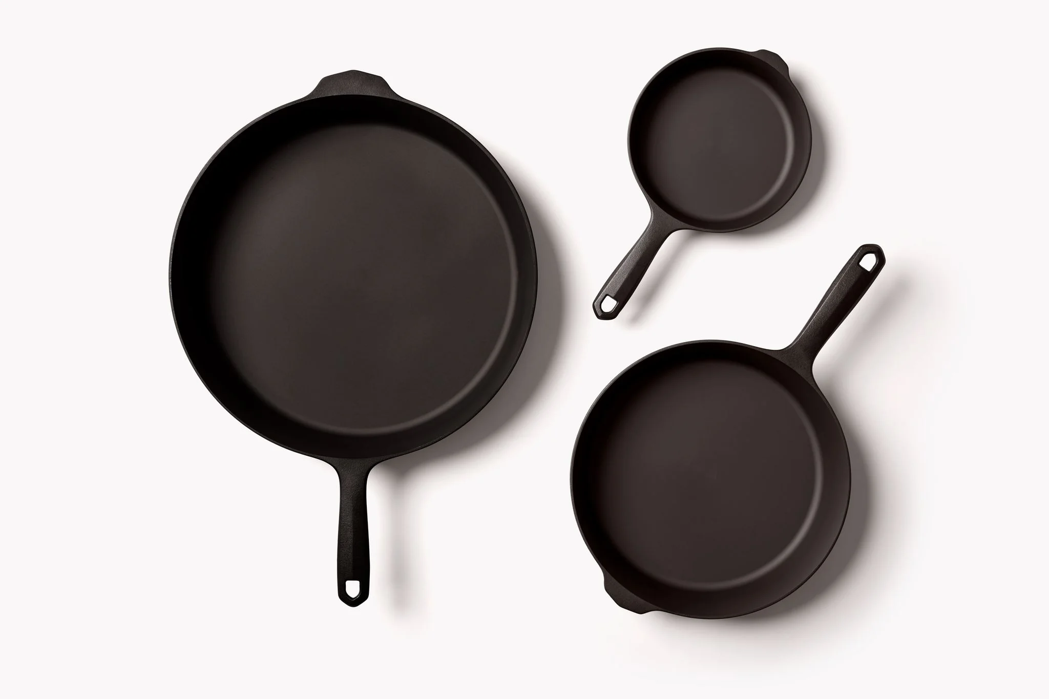 Field Company Three Piece Cast Iron Skillet Cookware Set (No.4, No. 8 & No.12) - Inhomebuy