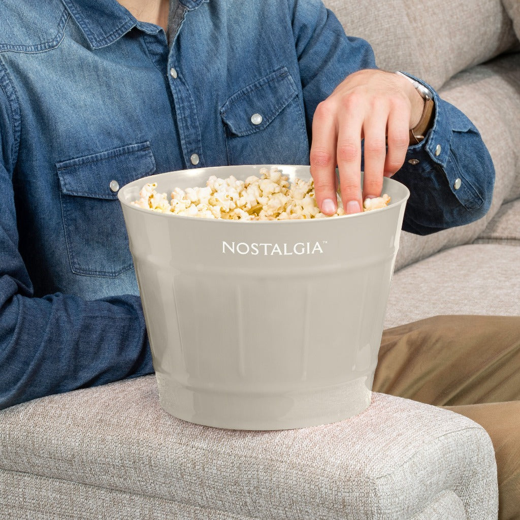 Hot Air Popcorn Maker and Bucket, Khaki - Inhomebuy