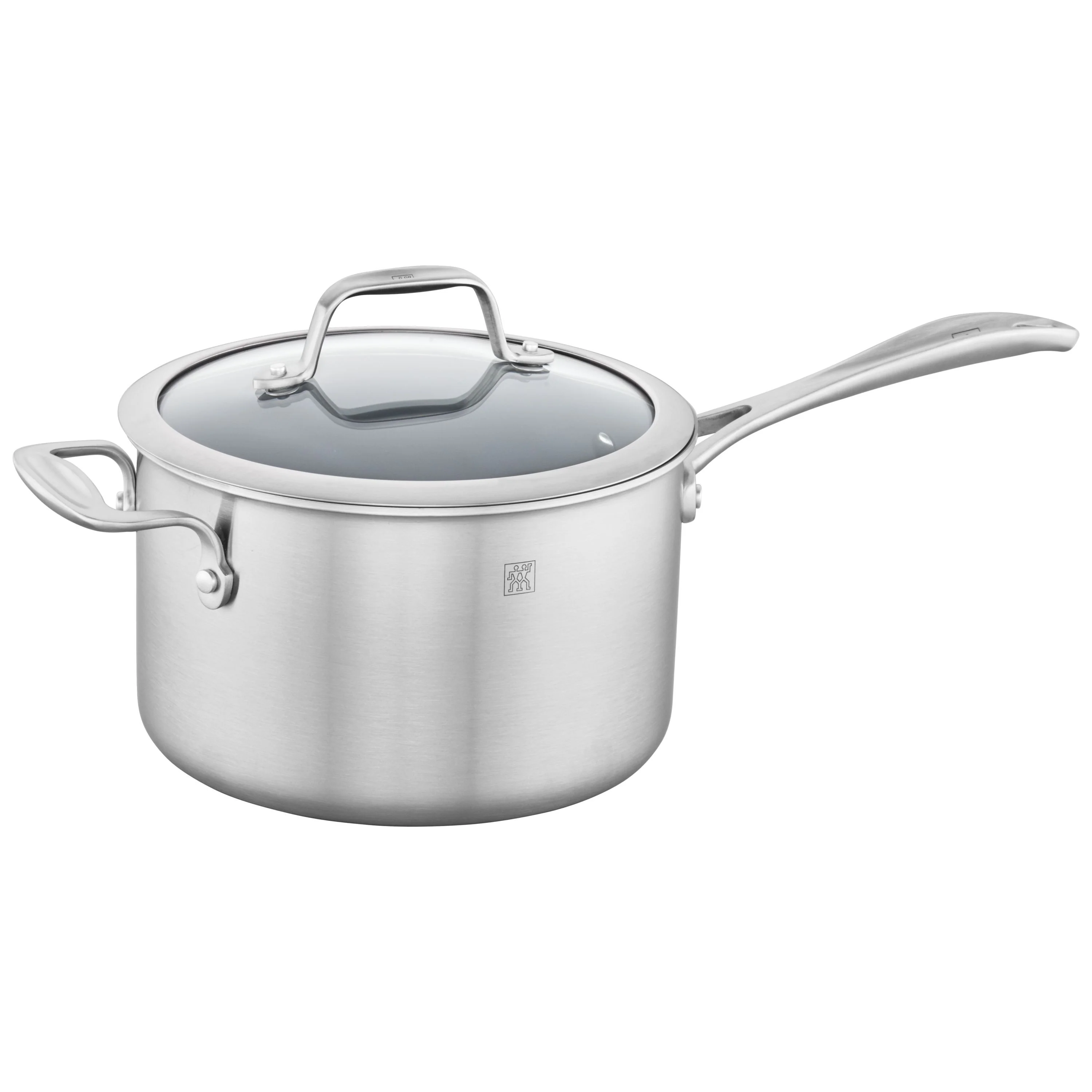 ZWILLING 4 Qt. Stainless Steel Ceramic Non-Stick Sauce Pan, Spirit 3-Ply Ceramic Series - Inhomebuy