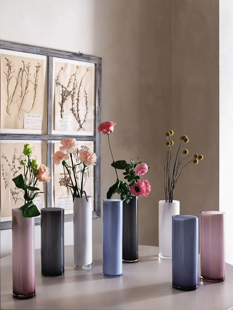 Tubulare Vase H 35 Glass Grey Design Wetube - Inhomebuy