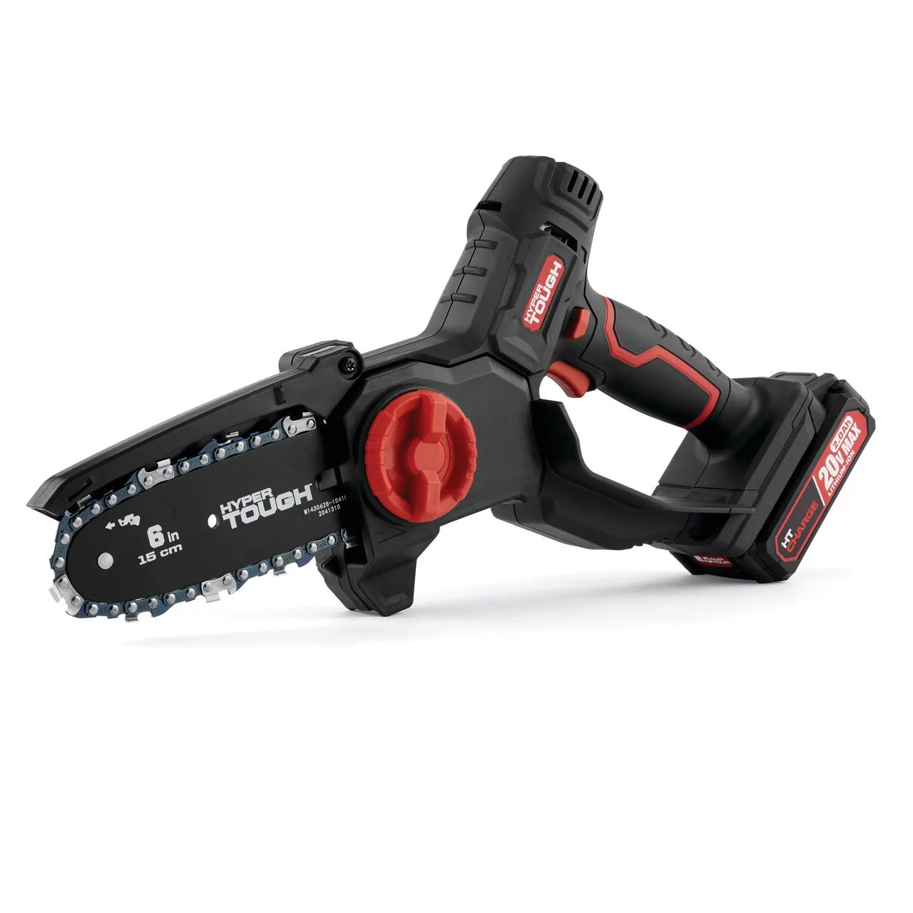 Hyper Tough 20-Volt 6-inch Mini Chainsaw with Battery and Charger, HT13-401-003-03 - Inhomebuy