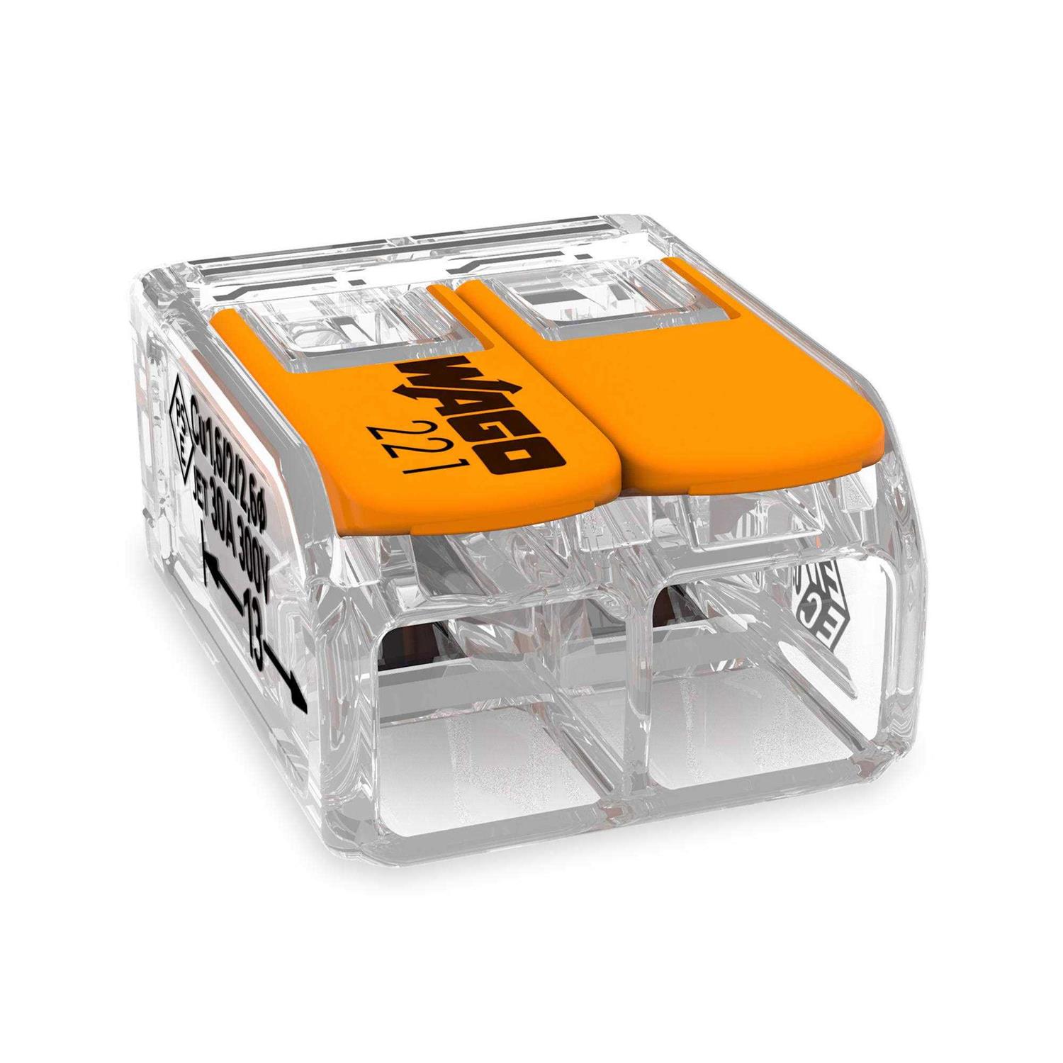 Wago 221-413 Lever-Nuts 3 Conductor Compact Splicing Connectors - Inhomebuy